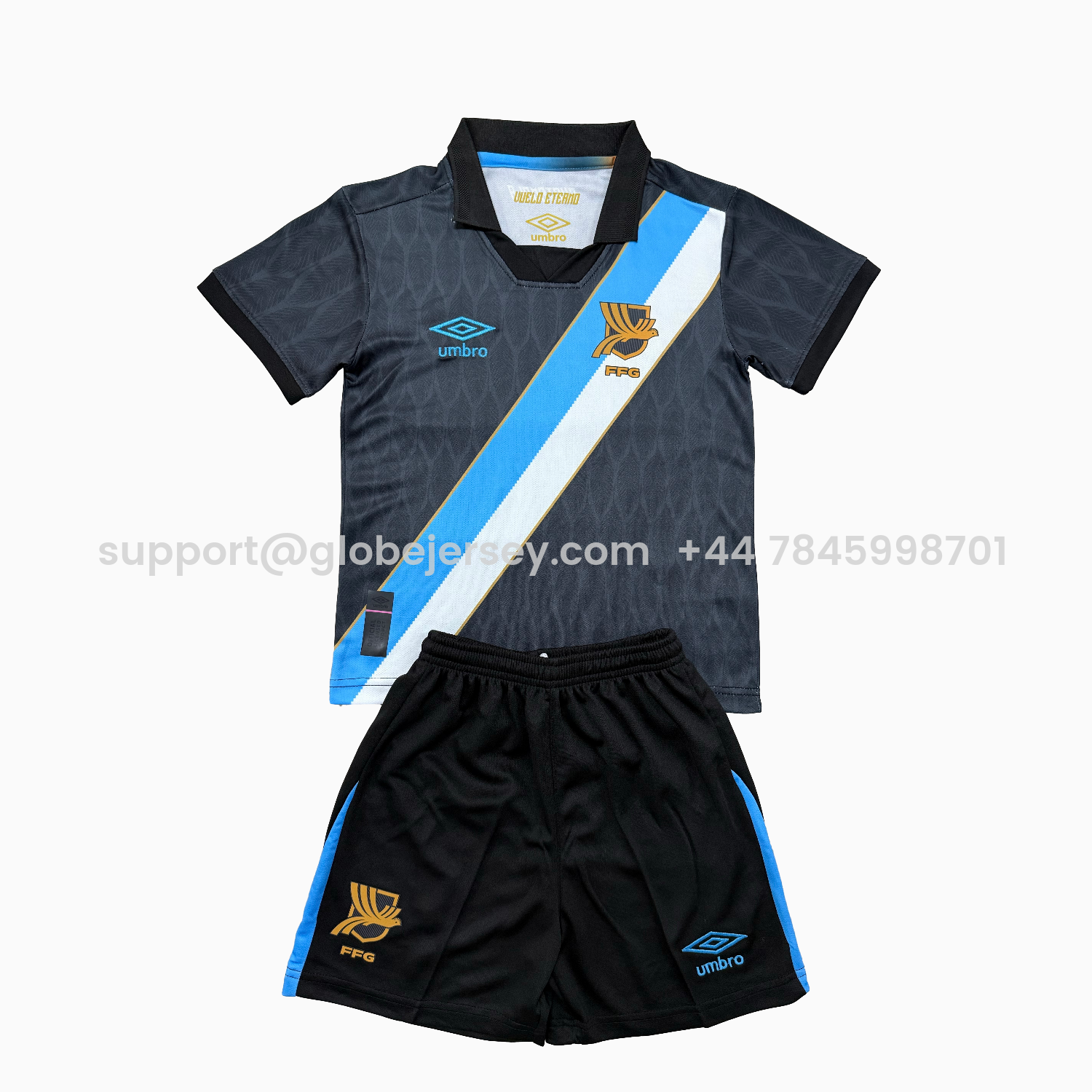 GlobeJersey-Guatemala 26-27 Navy Blue Away Kids Kit