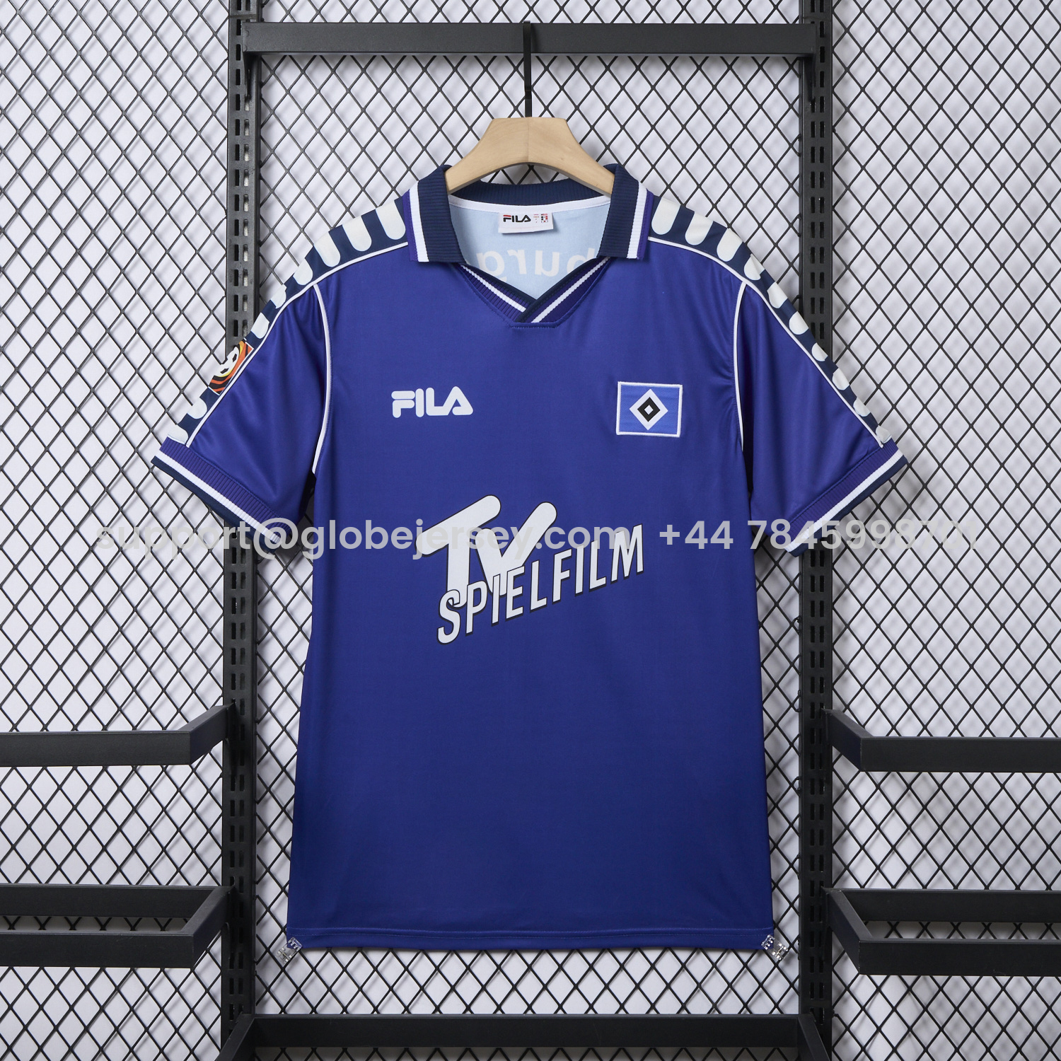 GlobeJersey-Retro Hamburger SV 2000-01 Away Blue Jersey