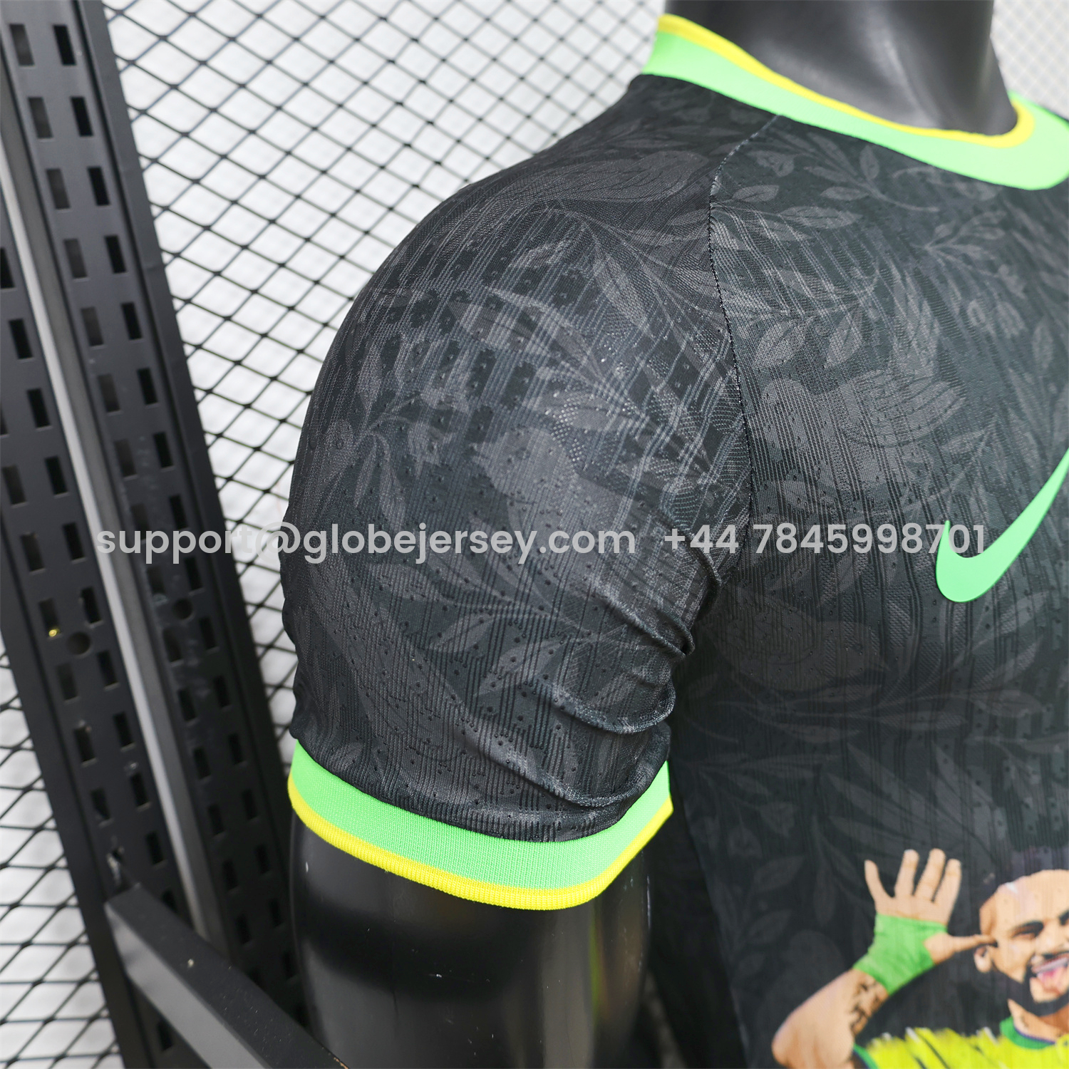 GlobeJersey-Brazil 2026 Black With Green Trim Brazilian Football Players Special Edition Jersey - Player Version