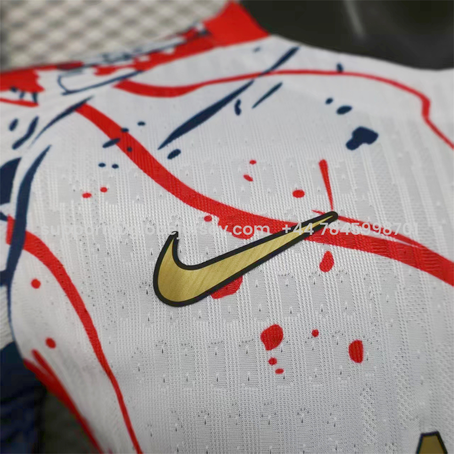 GlobeJersey-Paris Saint-Germain PSG 25-26 Red And Blue Lines White Special Jersey - Player Version