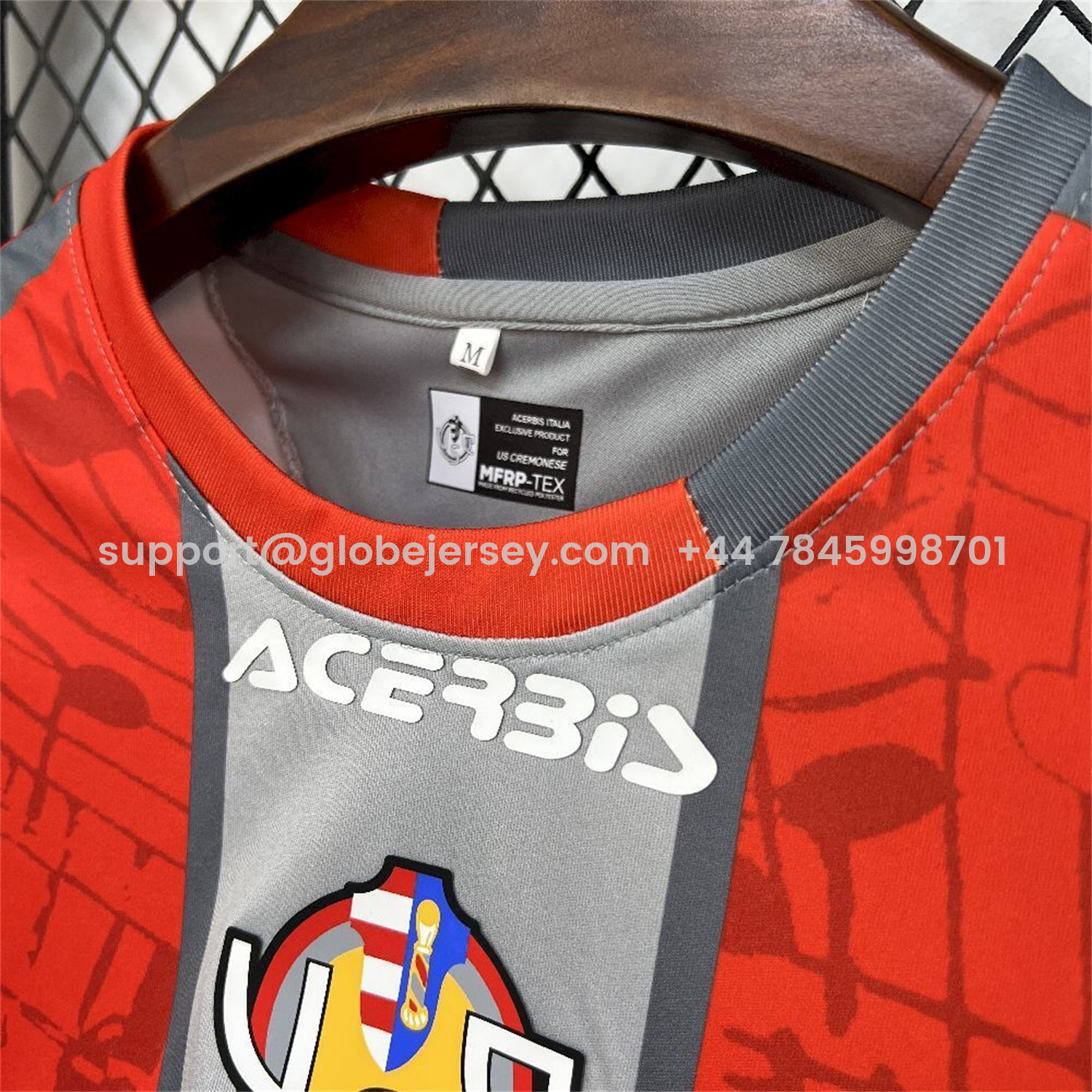 GlobeJersey-Cremonese 25-26 Home Jersey - Fans Version