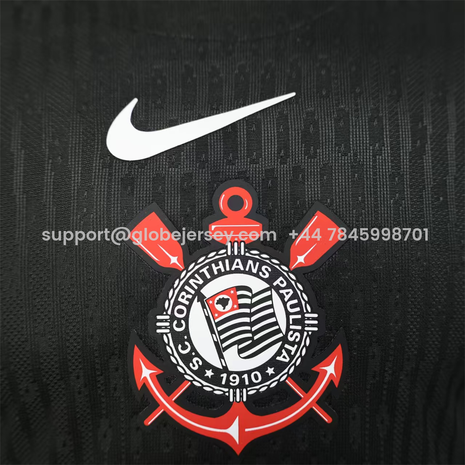GlobeJersey-Corinthians 25-26 Black Away Long Sleeves Jersey - Player Version