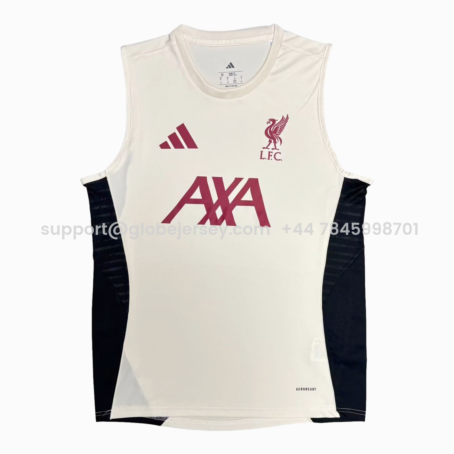 GlobeJersey-Liver.pool 25-26 White Training Vest - Fans Version