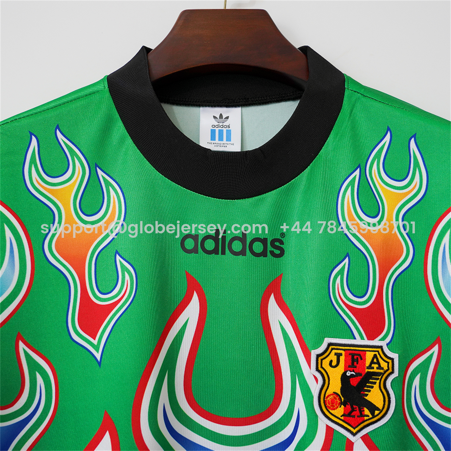 GlobeJersey-Retro Japan 1998 Green Goalkeeper Long Sleeves Jersey