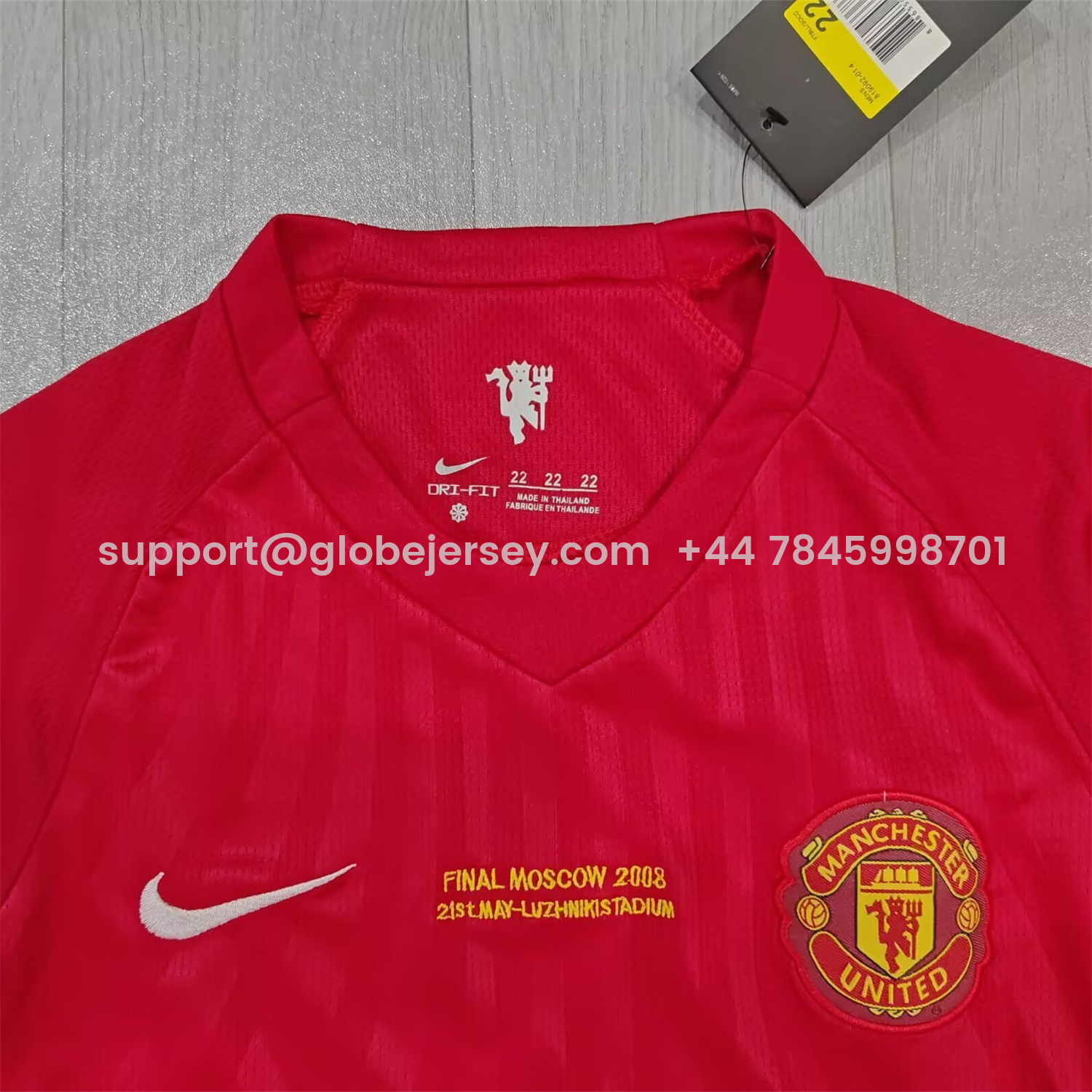 GlobeJersey-Retro Manchester United 2007-08 Home Long Sleeves Kids Kit