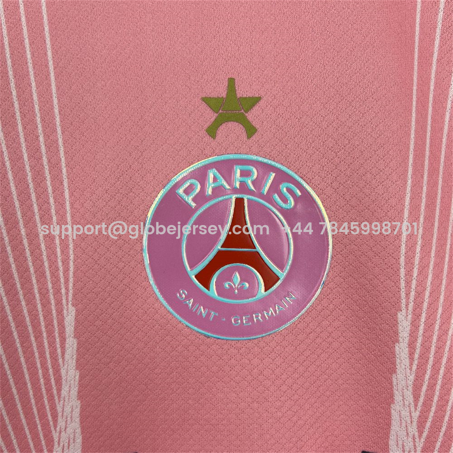 GlobeJersey-Paris Saint-Germain PSG 25-26 T90 White Lines Pink Gradient Special Jersey - Fans Version