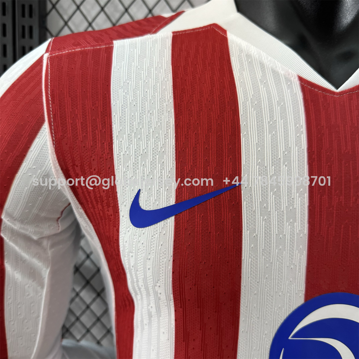 GlobeJersey-Atletico Madrid 25-26 Home Long Sleeves Jersey - Player Version