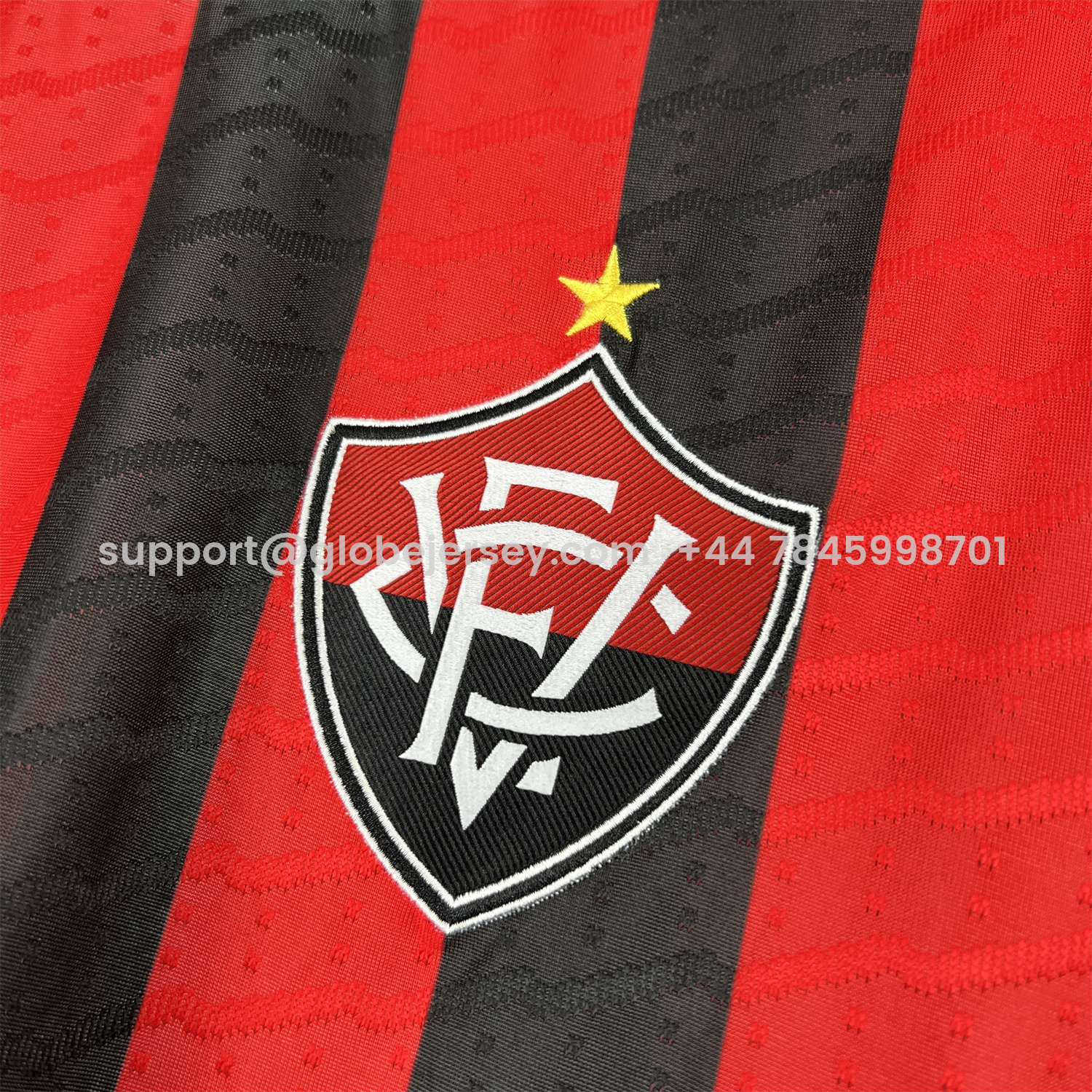 GlobeJersey-Esporte Clube Vitória 25-26 Home Unsponsored Jersey - Fans Version