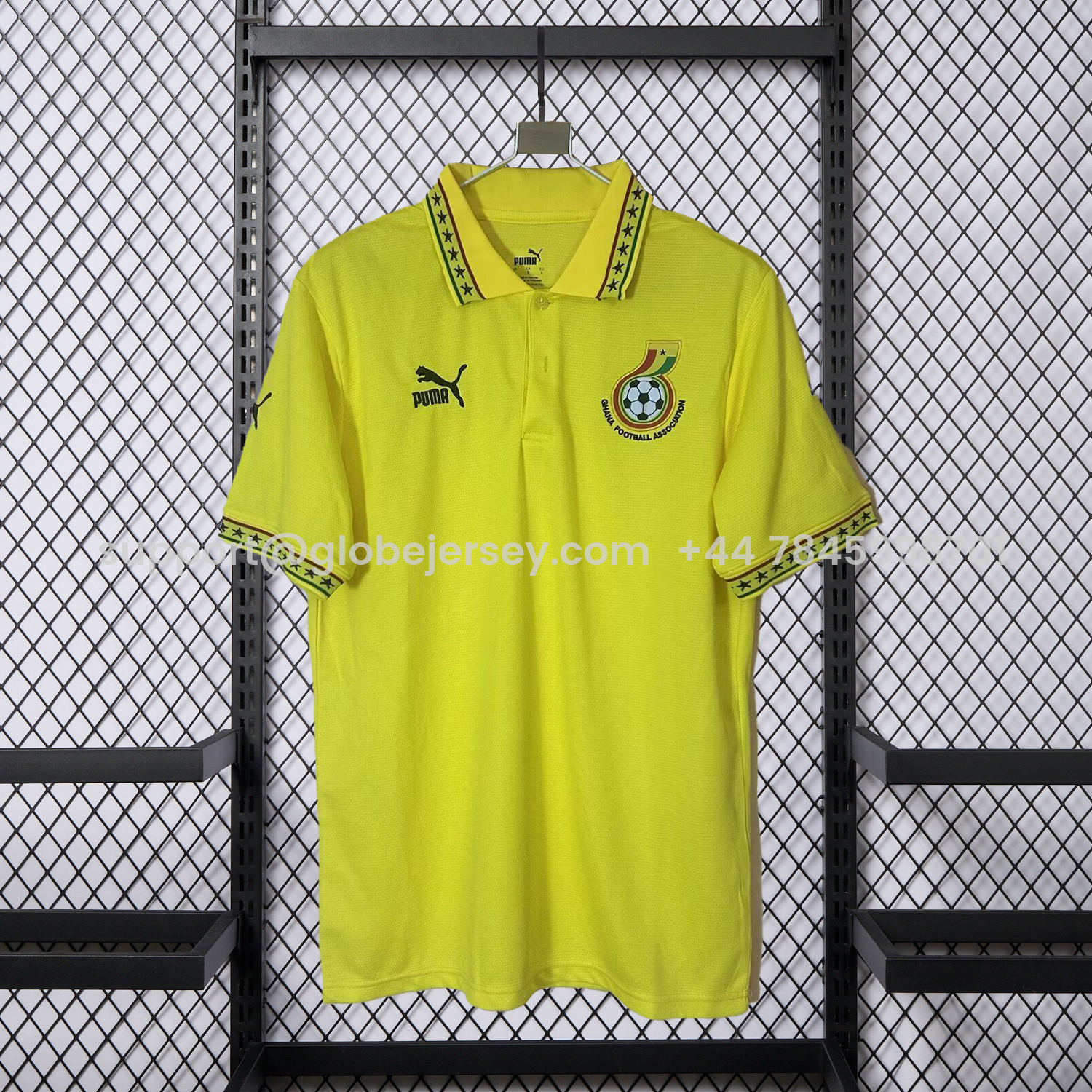 GlobeJersey-Ghana 2026 Yellow Polo Jersey - Fans Version