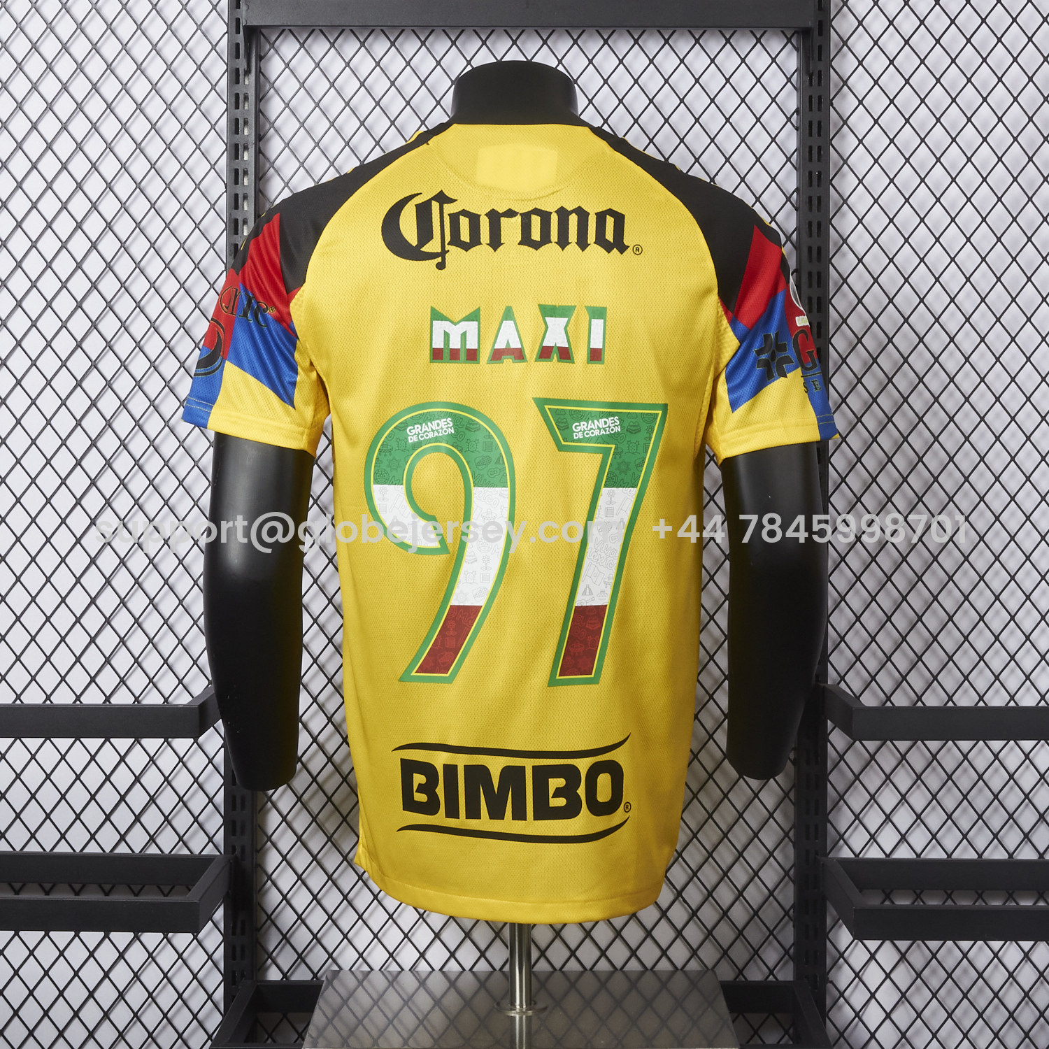 GlobeJersey-【Three-color Font】Club América 25-26 Home Yellow Jersey - Player Version