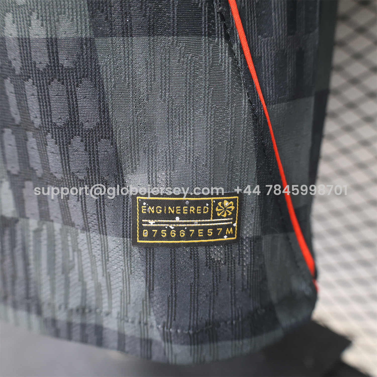GlobeJersey-Croatia 2026 Dark Gray Checkered Pattern Checkerboard Special Edition Jersey - Player Version