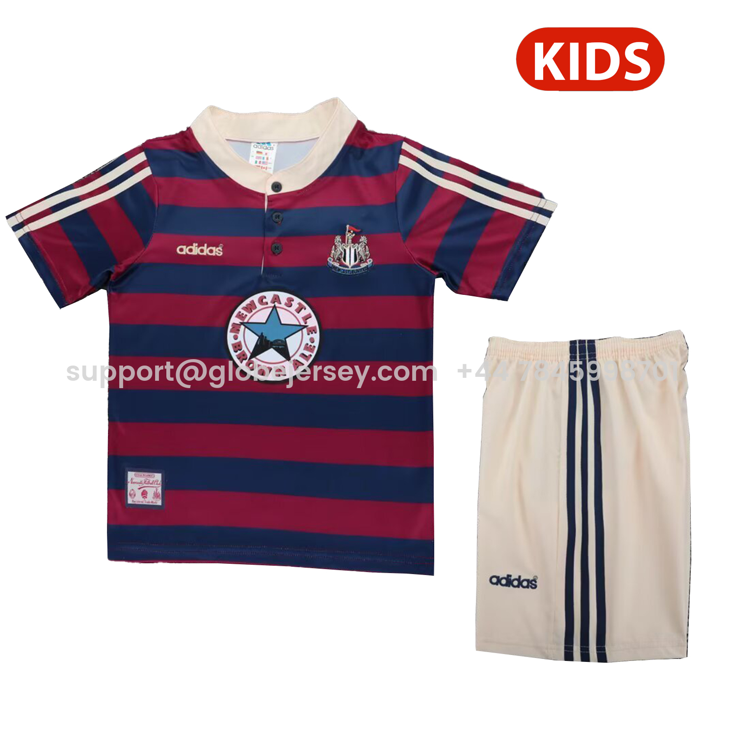 GlobeJersey-Retro Newcastle United 1995-97 Away Kids Kit