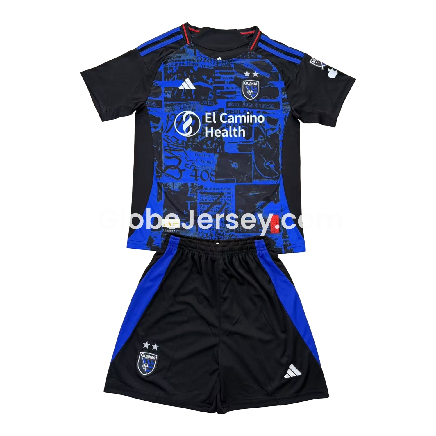 GlobeJersey-San Jose Earthquakes 25-26 Home Men's Adult Jersey Set - Fans Version