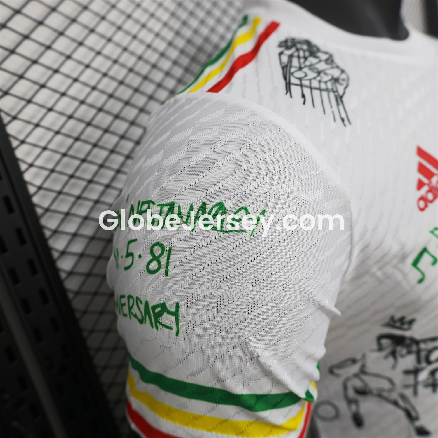 GlobeJersey-Ajax x B-O-B Marly 2025-26 40th White Special Edition Jersey - Player Version