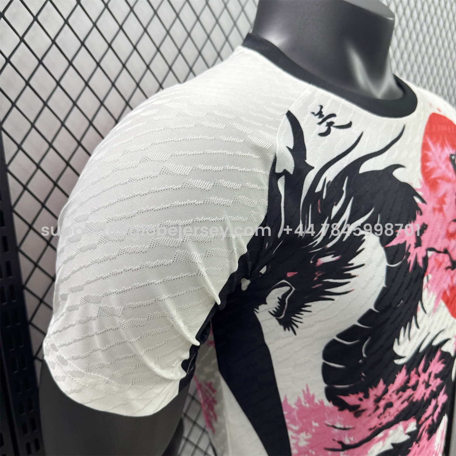 GlobeJersey-Japan 25-26 Black Dragon Cherry Blossom Tree White Special Jersey - Player Version