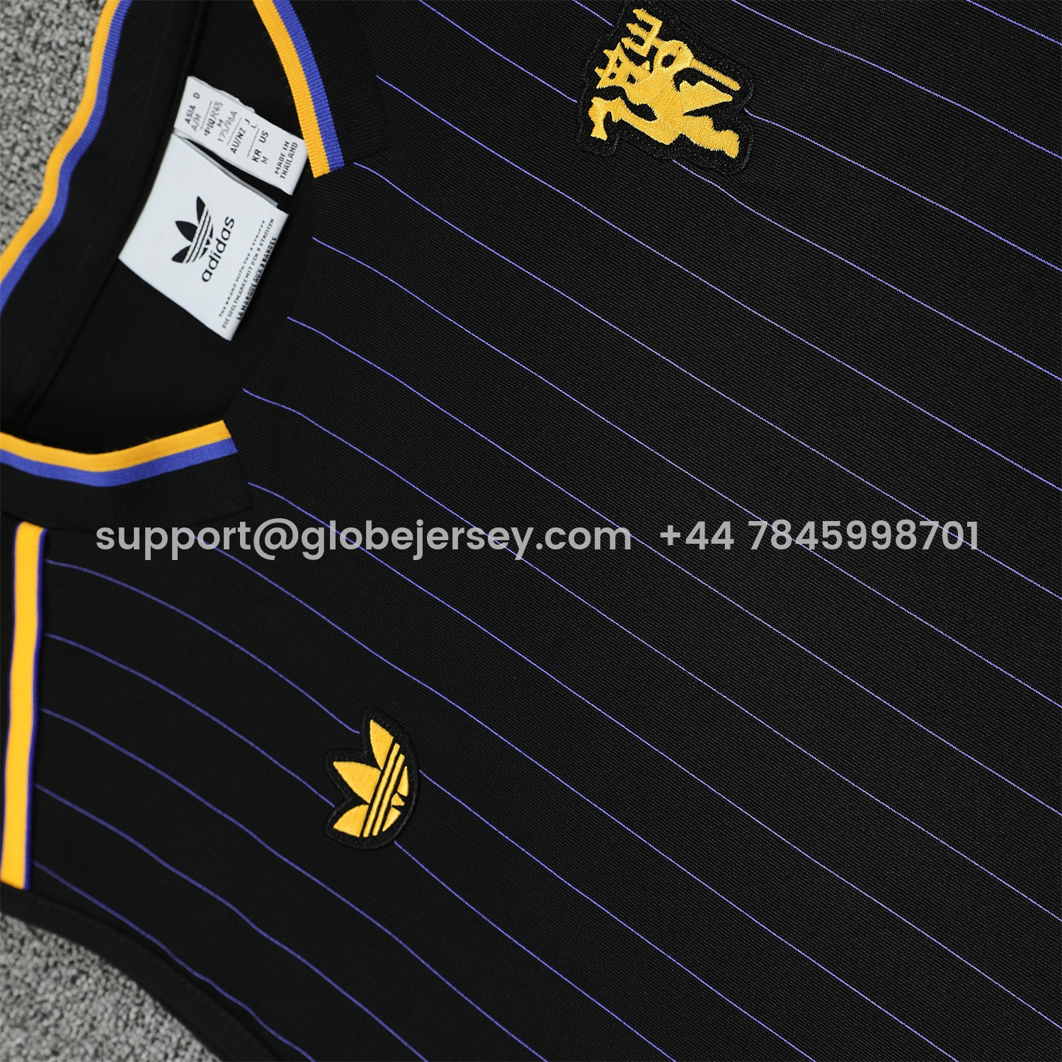 GlobeJersey-Manchester United 25-26 Vest Training Set - Black Top & Black Shorts