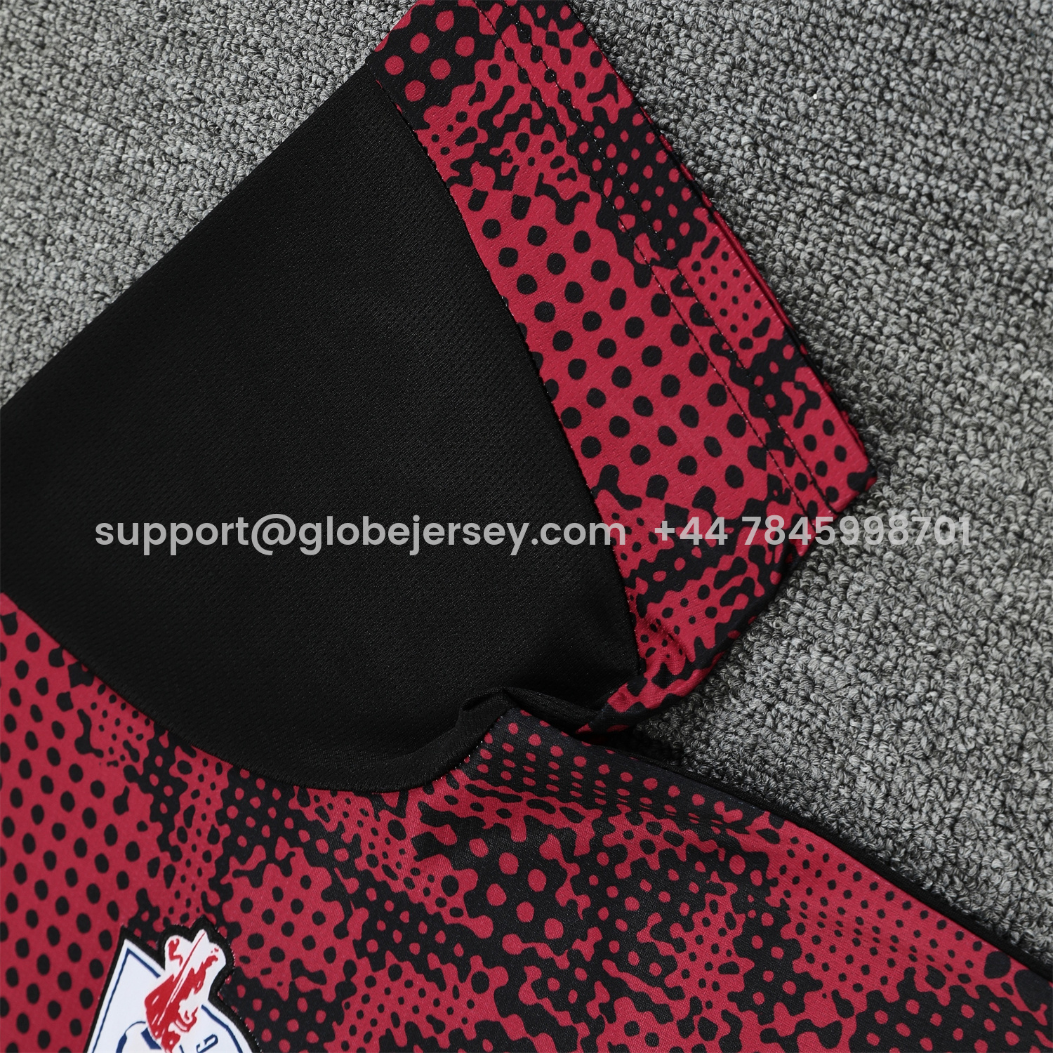 GlobeJersey-RB Leipzig 25-26 Short-Sleeve Training Set- Red Top & Black Shorts