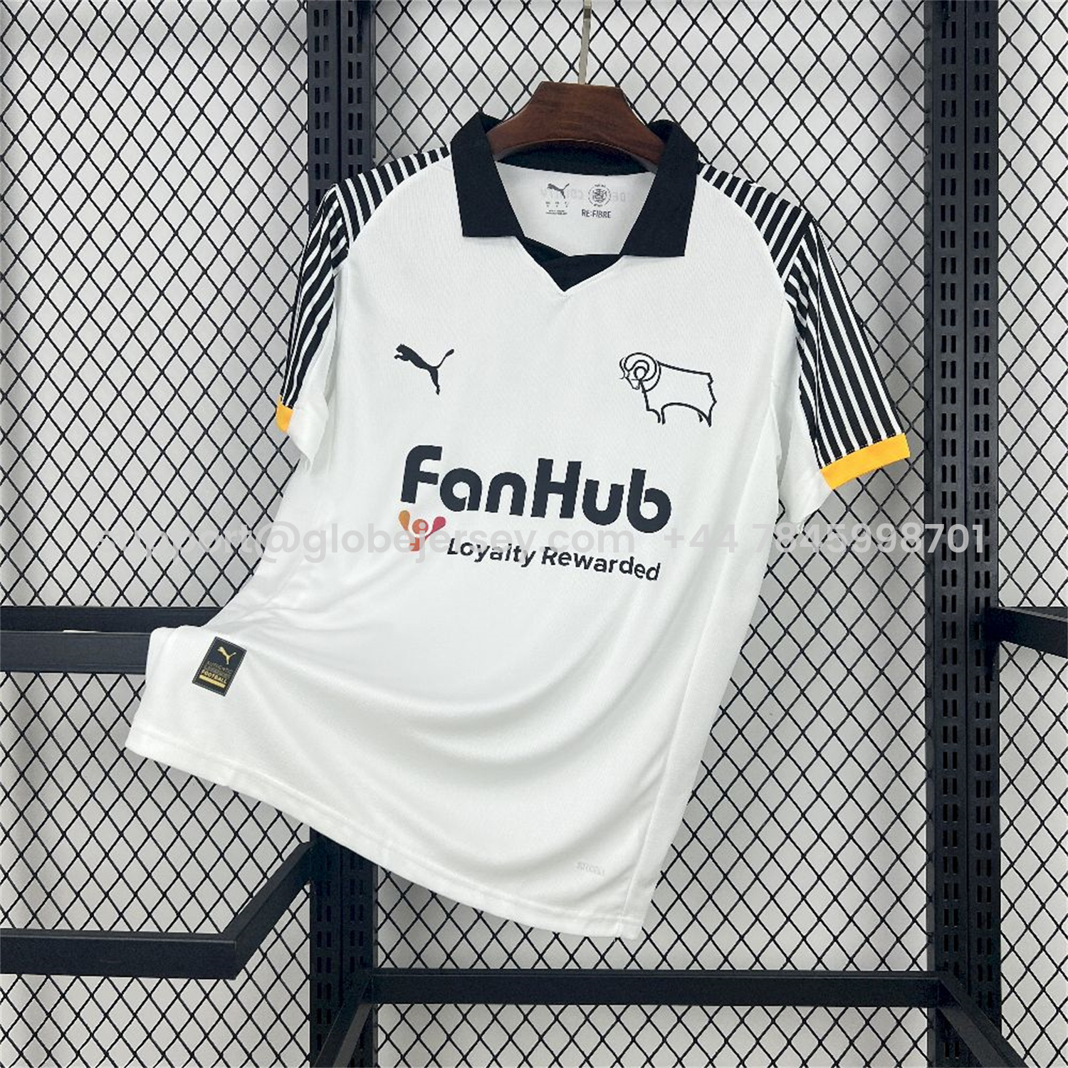 GlobeJersey-Derby County 25-26 Home Jersey - Fans Version