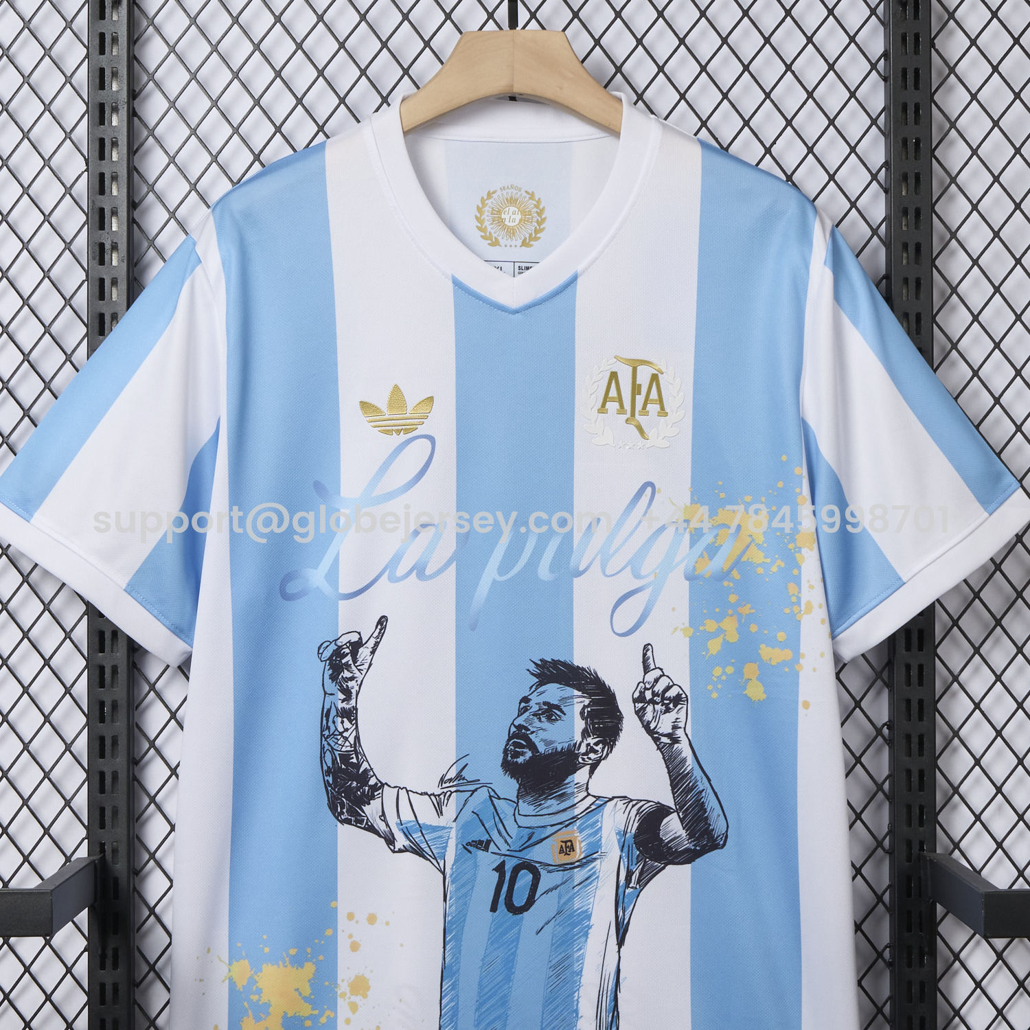 GlobeJersey-Argentina 25-26 50th Anniversary Messi Graffiti Special Jersey - Fans Version