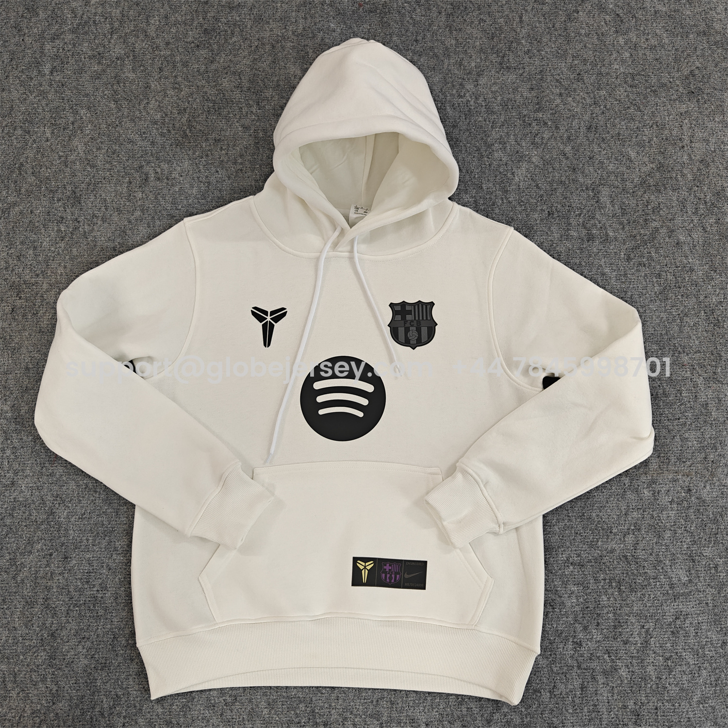 GlobeJersey-Barcelona 25-26 KB Logo Unisex Pullover Hoodie