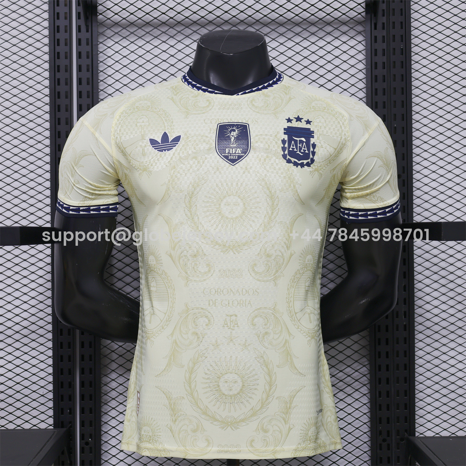 GlobeJersey-Argentina 2026 Sol de Mayo Yellow Special Jersey - Player Version