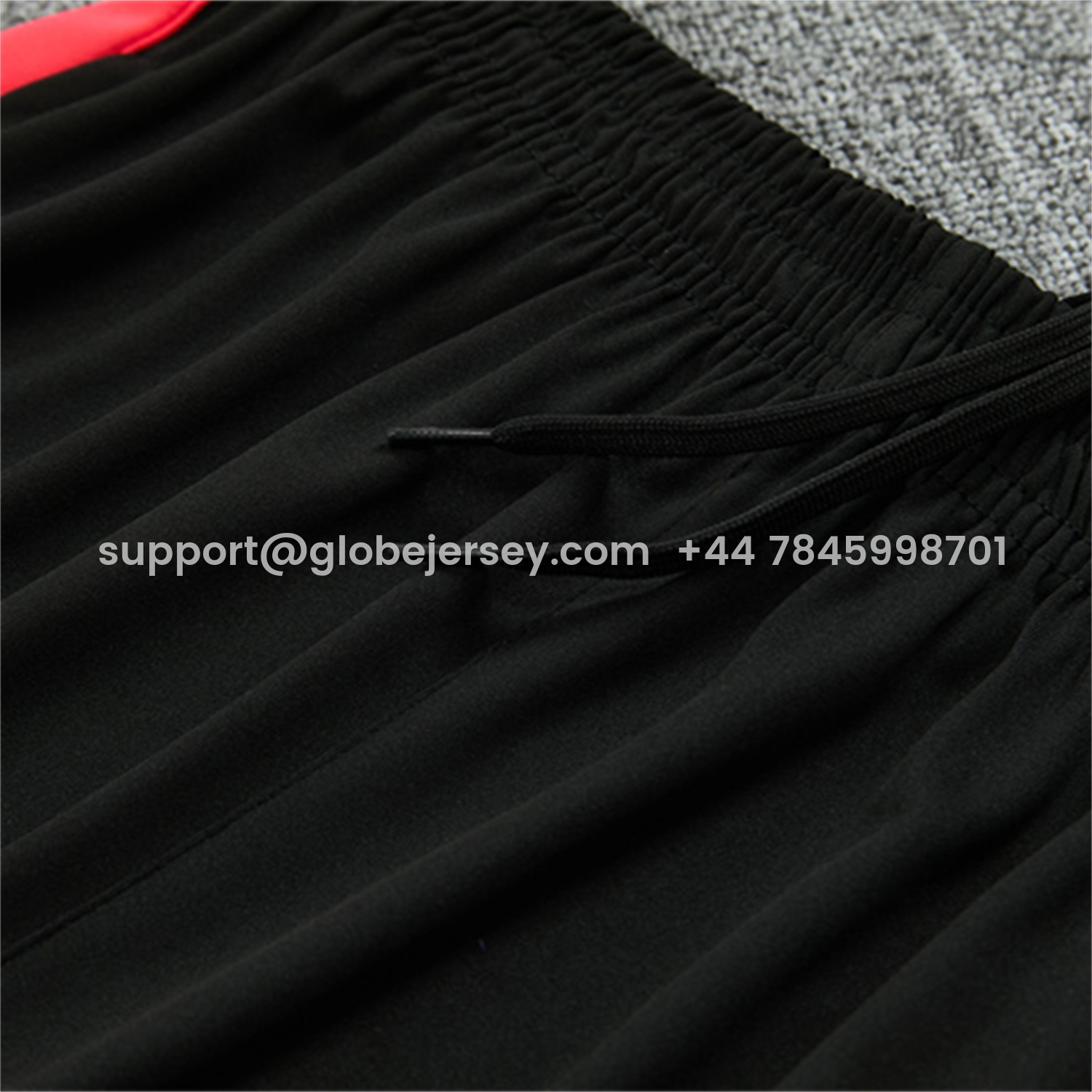 GlobeJersey-Brazil X JD 2026 Kids Long Sleeves Training Set - Black Top And Black Orange Pants