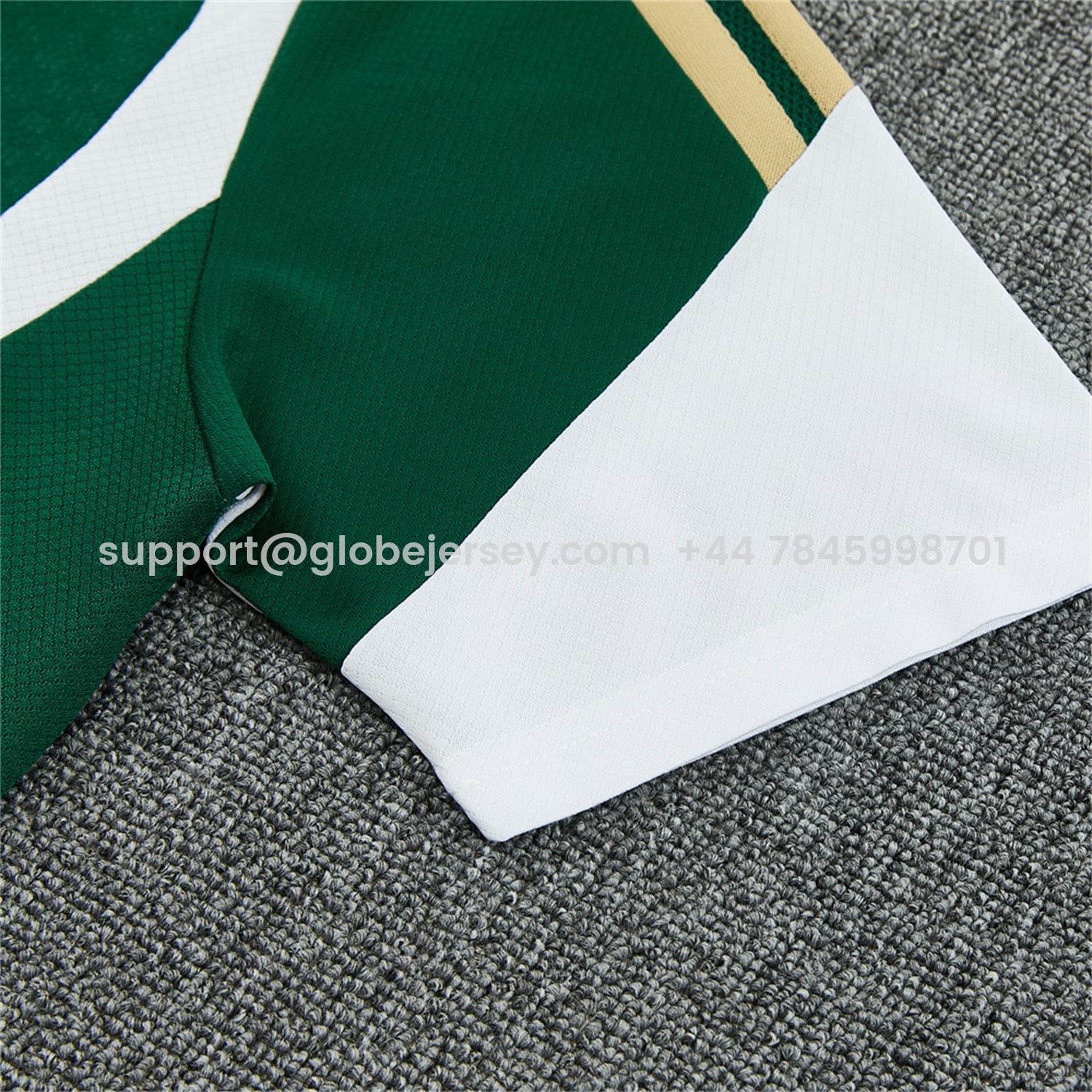 GlobeJersey-Italy 2026 Short-Sleeve Training Set - Green With White Top & Green With White Pants