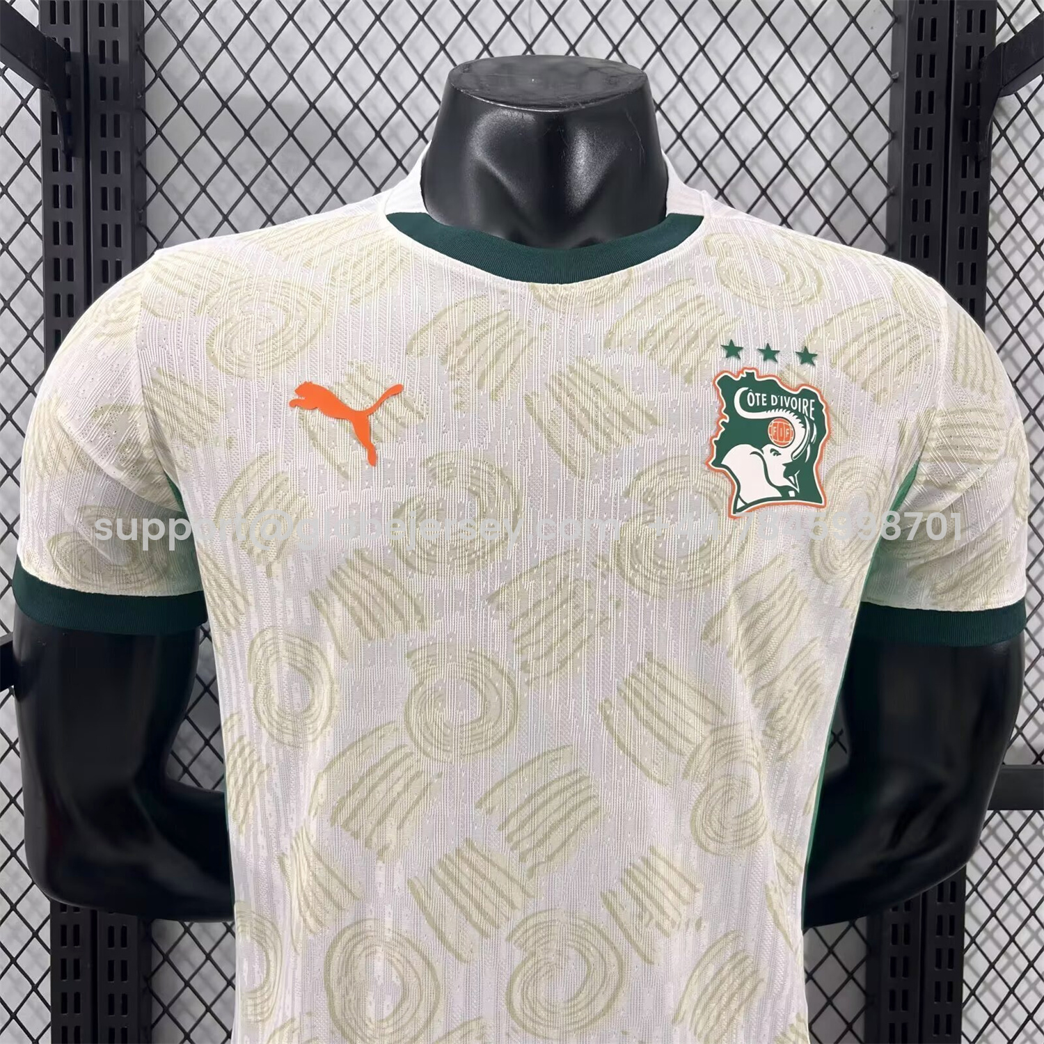 GlobeJersey-Ivory Coast 2026 Away White Jersey - Player Version