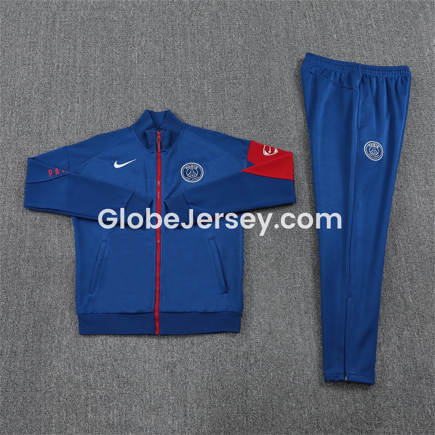 GlobeJersey-Paris Saint-Germain PSG 25-26 Jacket Training Tracksuit - Blue Jackets and Pants