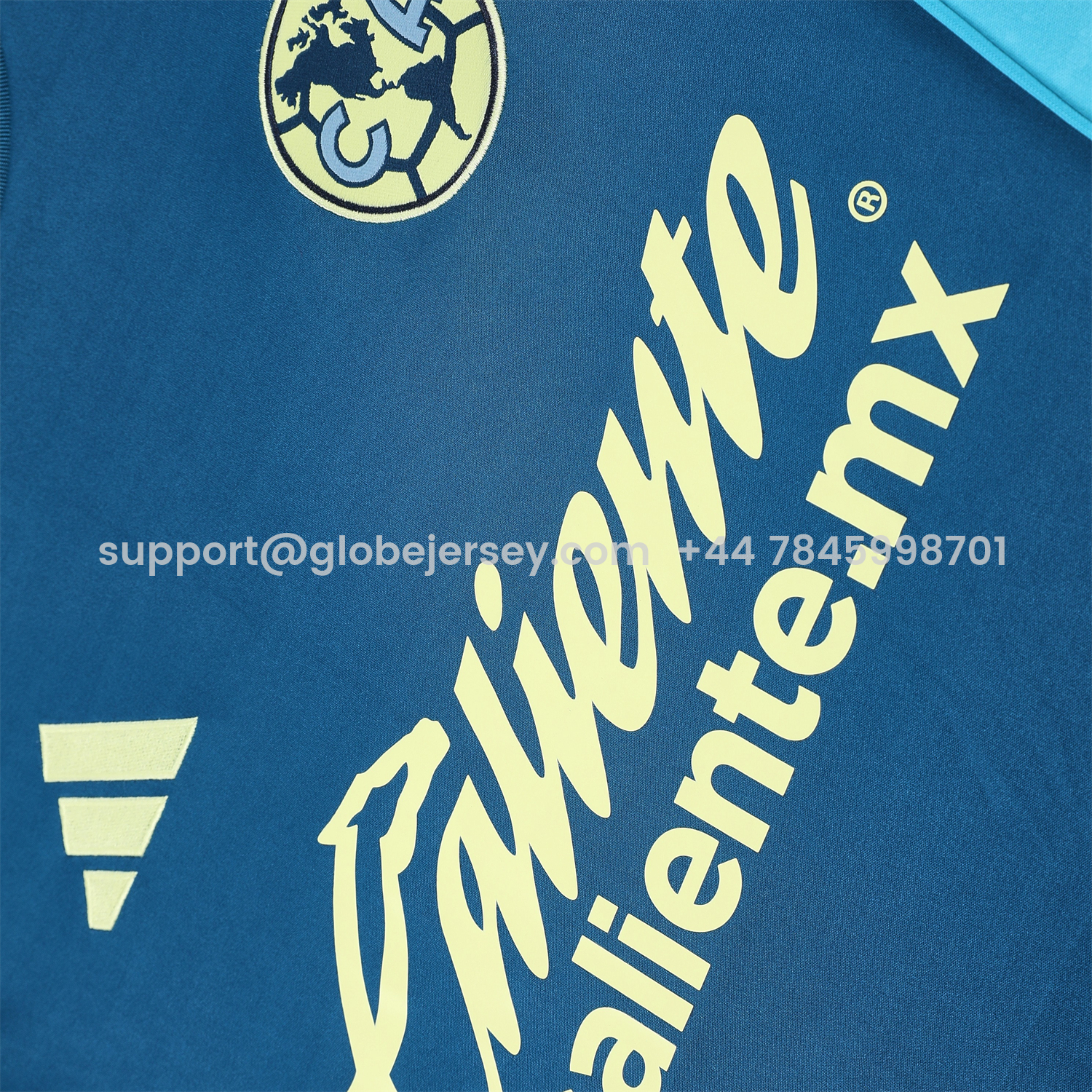 GlobeJersey-Club América 25-26 Short-Sleeve Training Set - Deep Blue Top & Deep Blue Shorts