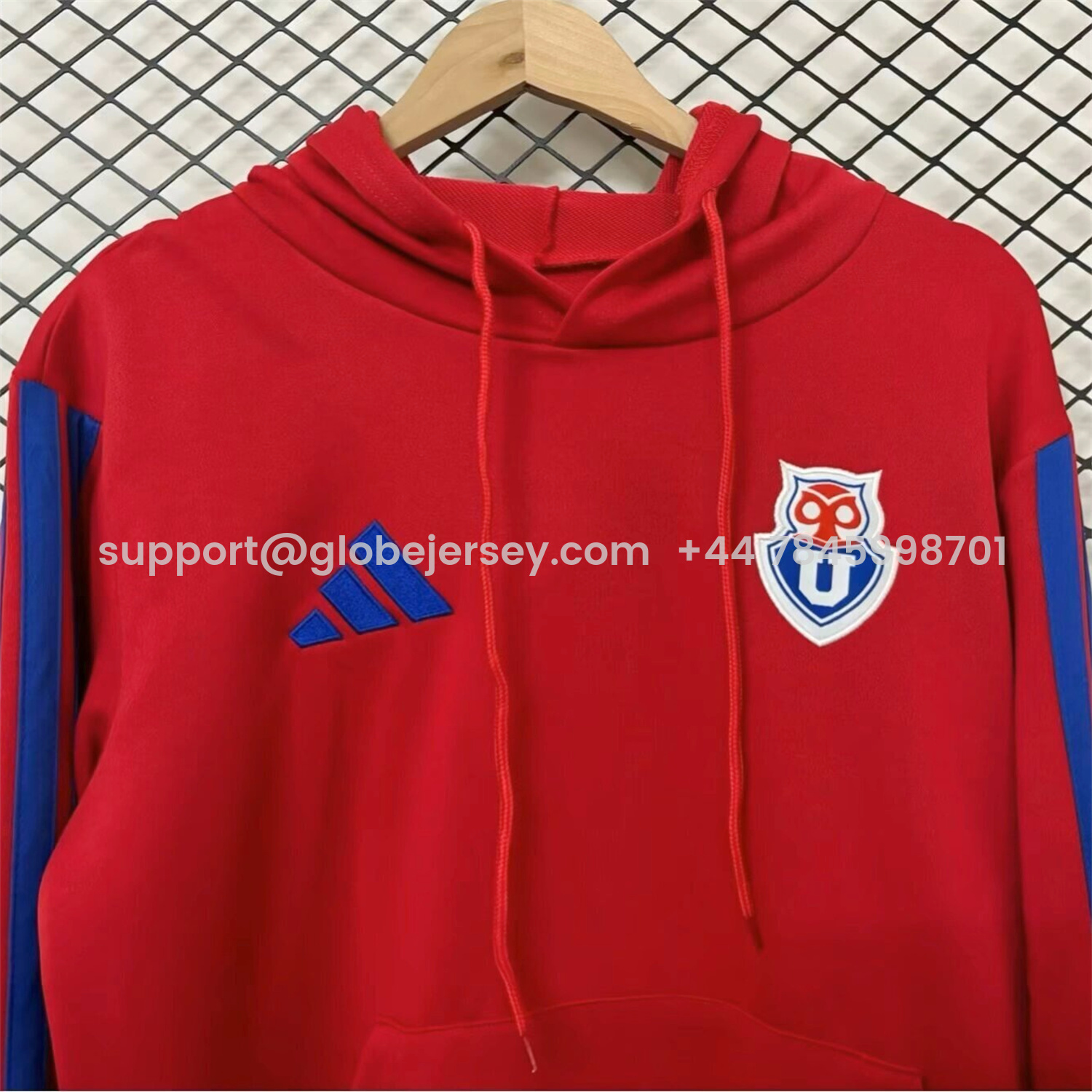 GlobeJersey-Universidad de Chile 2026 Red Unisex Pullover Hoodie