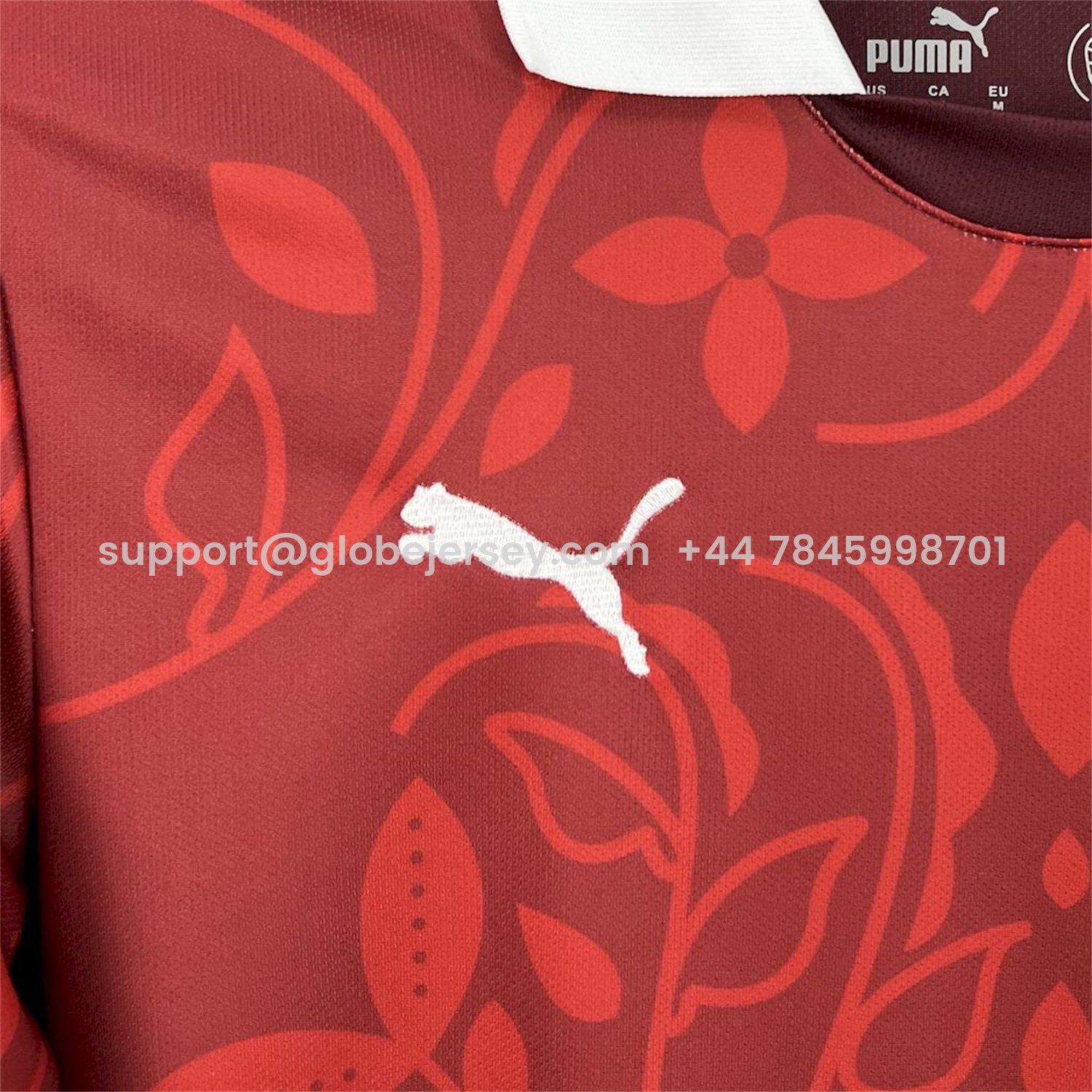 GlobeJersey-Portugal 2025-26 Red Flower Training Jersey - Fans Version