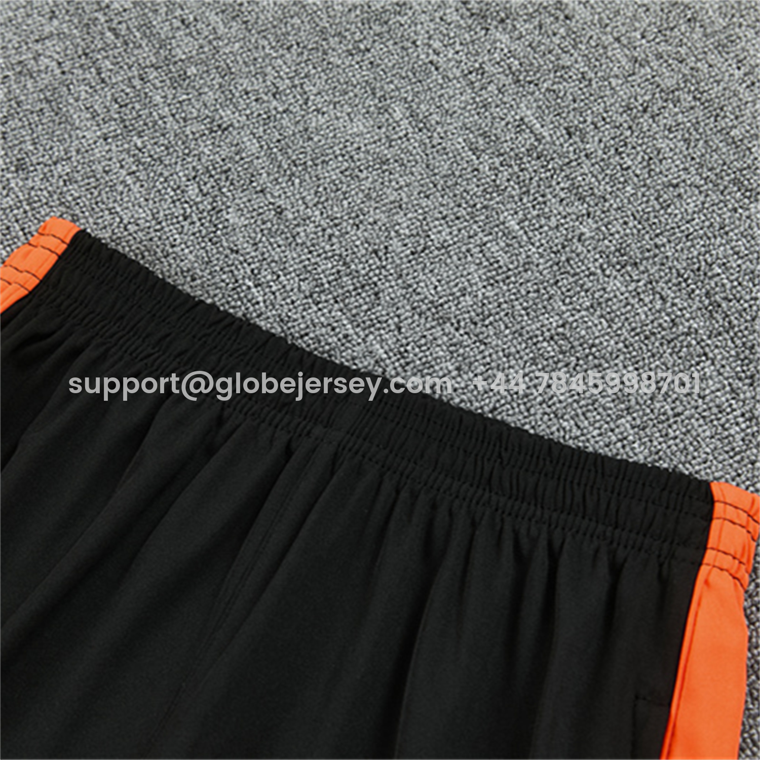 GlobeJersey-Netherlands 2026 Long Sleeves Training Set - Orange With Black Accents Top & Blue Pants