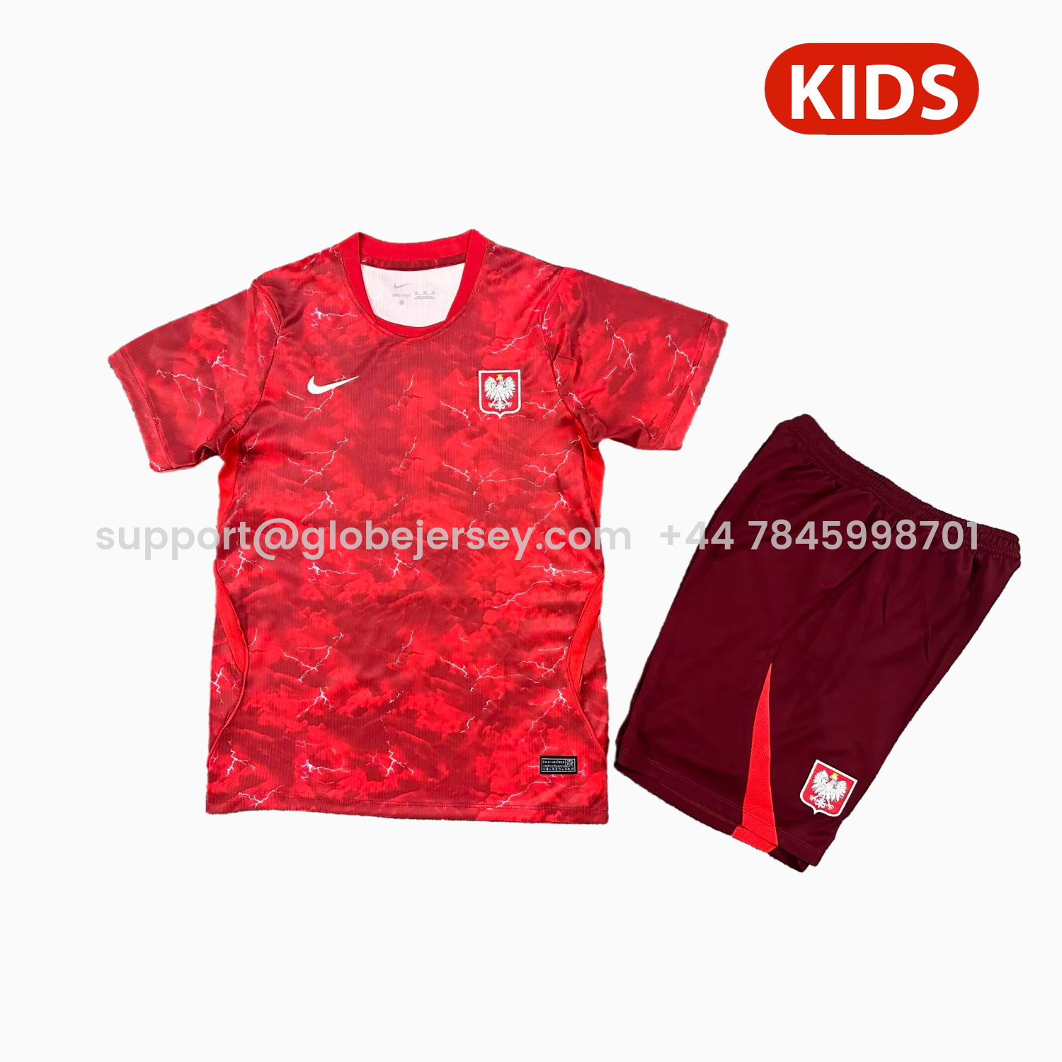 GlobeJersey-Poland 2026 Away Kids Kit