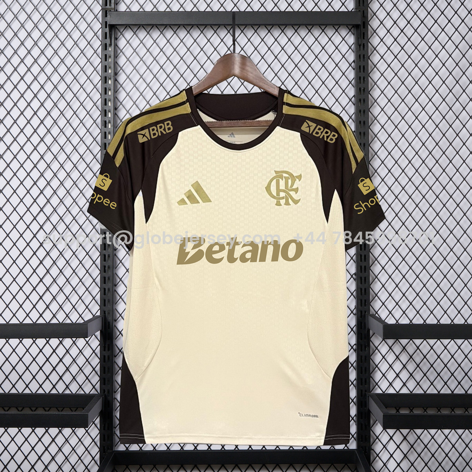 GlobeJersey-Flamengo 25-26 Cream Black Special Jersey With All Sponsors - Fans Version