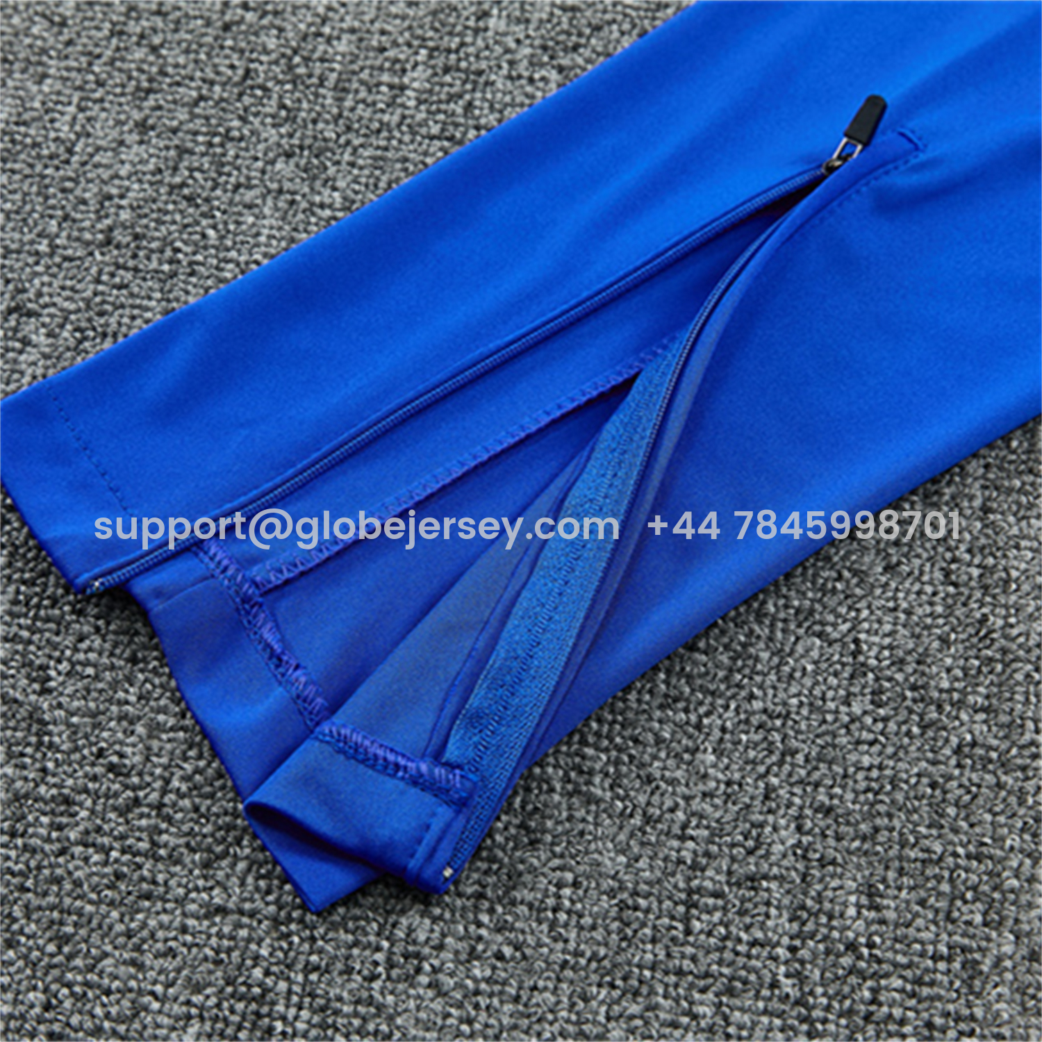 GlobeJersey-France 2026 Long Sleeve Training Set - Royal Blue Top & Pants