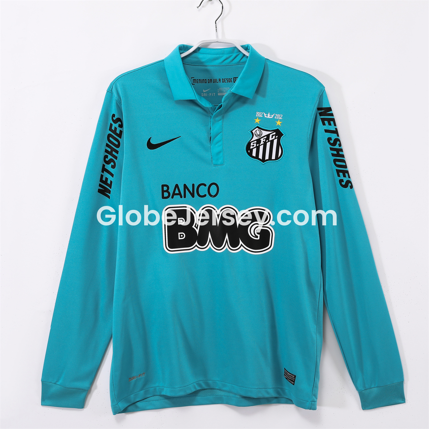 GlobeJersey-Retro Santos 2012 Third Long Sleeve Jersey