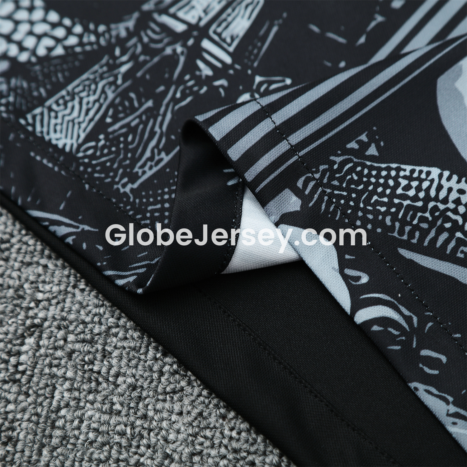 GlobeJersey-Brazil 25-26 Gray Jesus Statue Vest Training Set - Gray Vest & Black Shorts