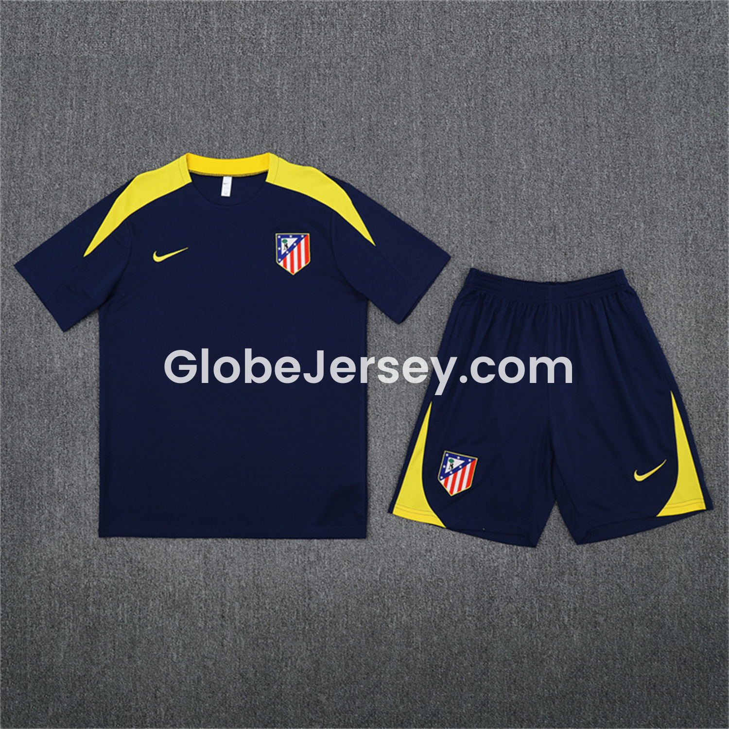 GlobeJersey-Atletico Madrid 25-26 Kids Short-Sleeve Training Set - Royal Blue