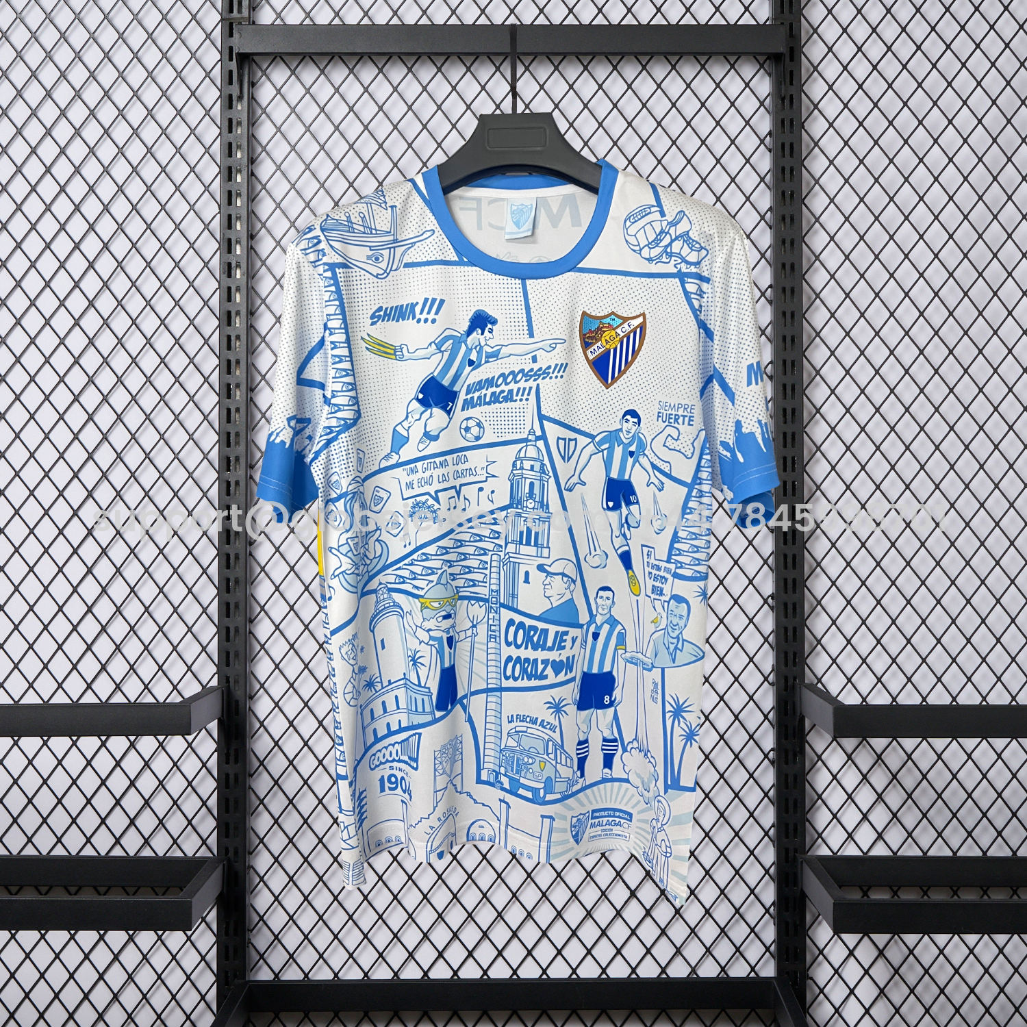 GlobeJersey-Malaga 25-26 Blue Graffiti Special Edition Jersey - Fans Version