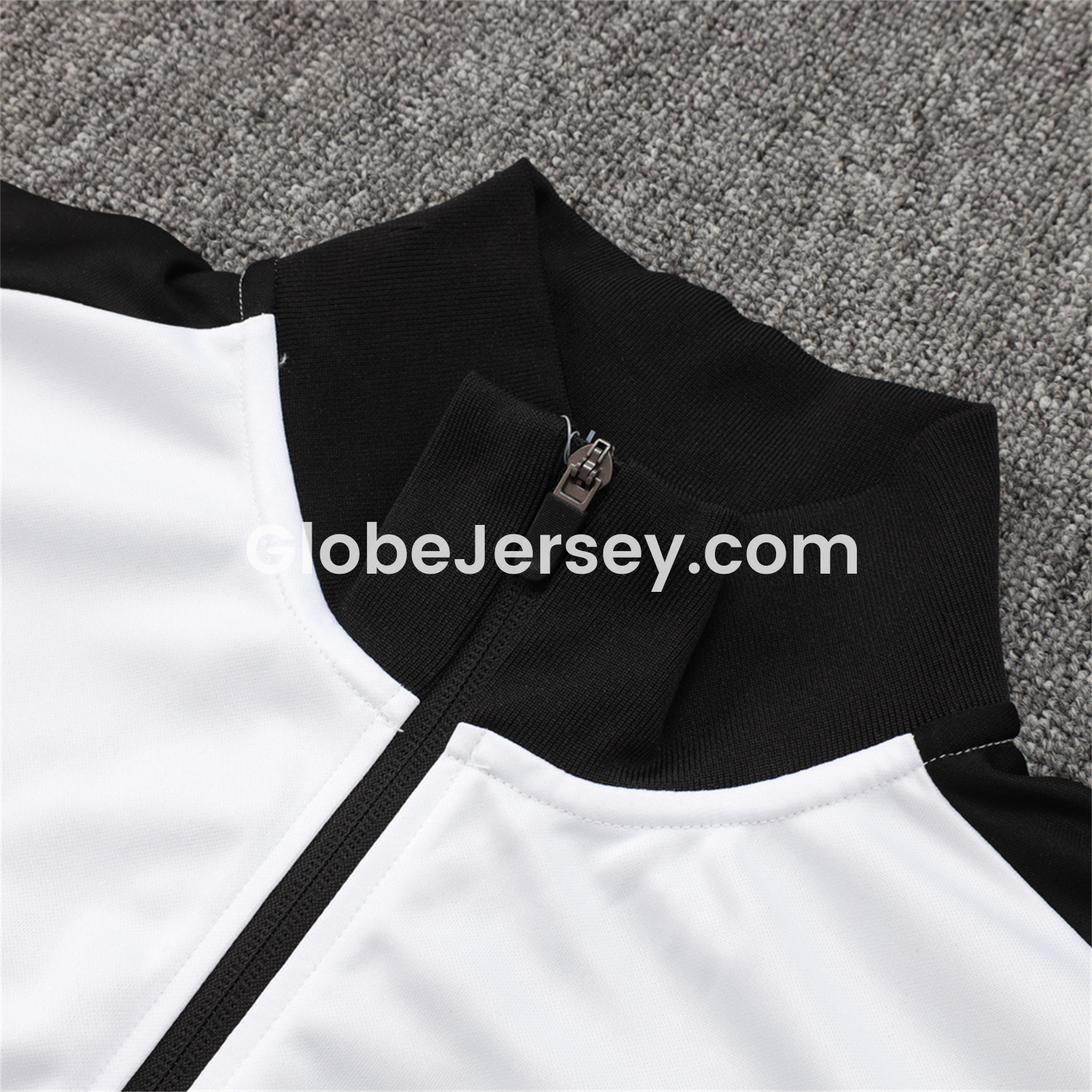 GlobeJersey-Corinthians 25-26 Jacket Training Tracksuit - White Jackets & Black Pants