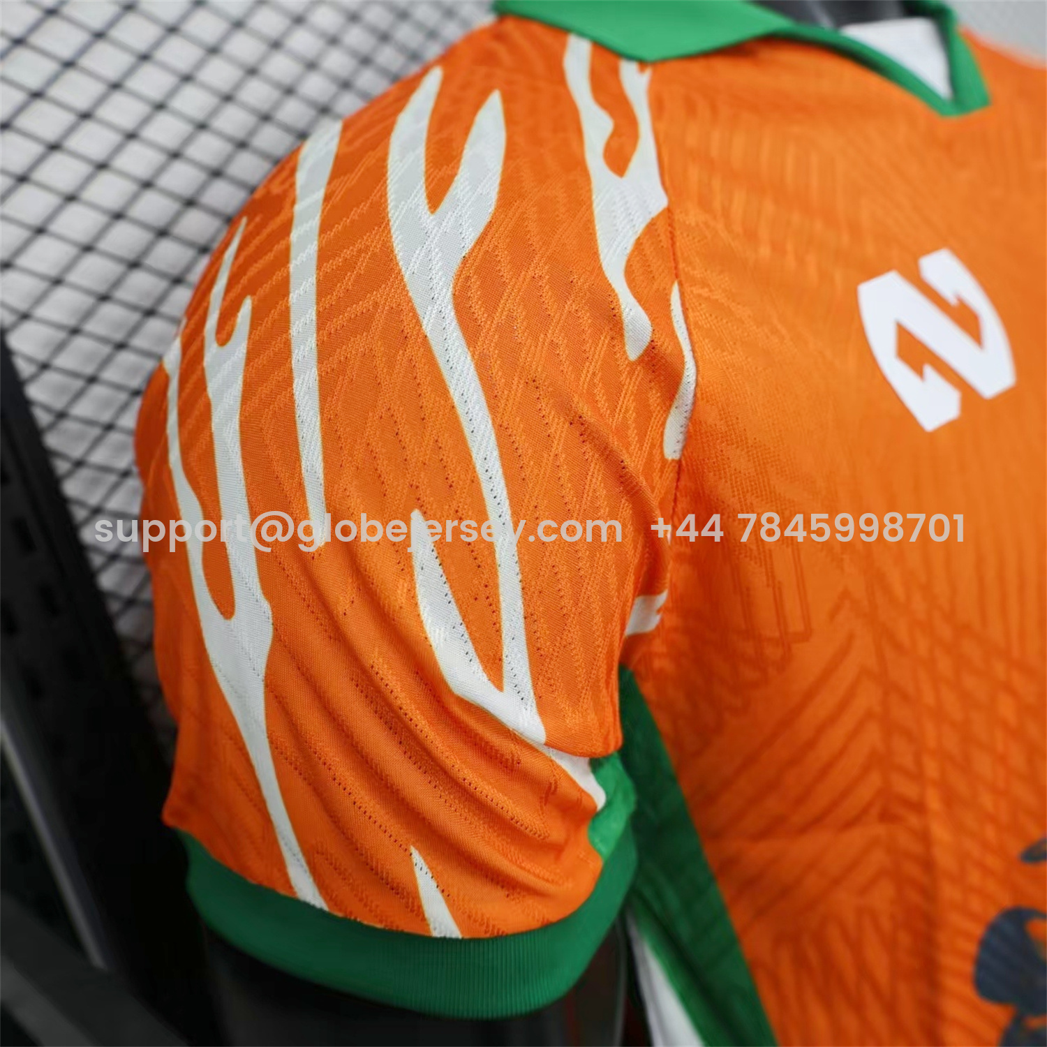 GlobeJersey-Ivory Coast 25-26 Elephant And Kid Orange Jersey - Player Version