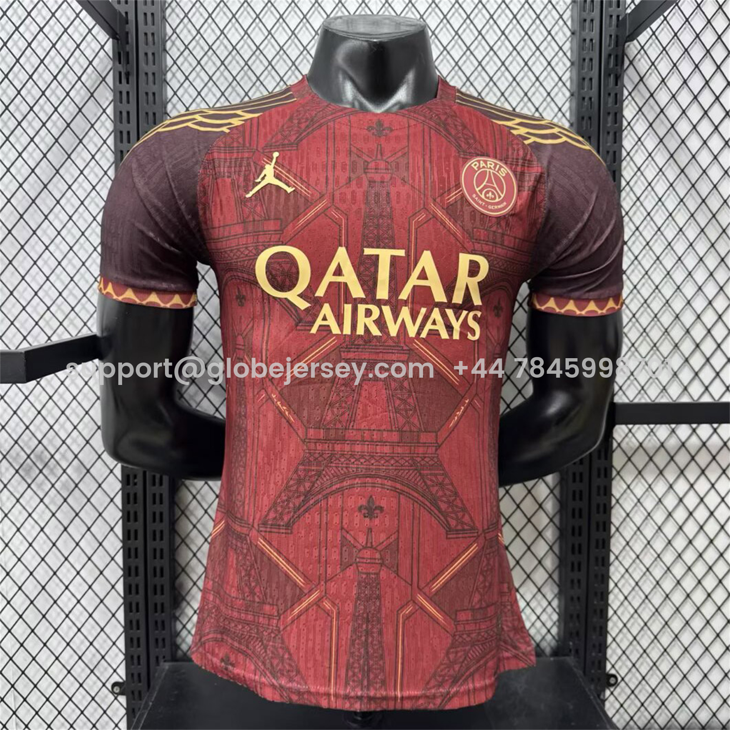 GlobeJersey-Paris Saint-Germain PSG 25-26 Red Eiffel Tower Concept Special Jersey - Player Version