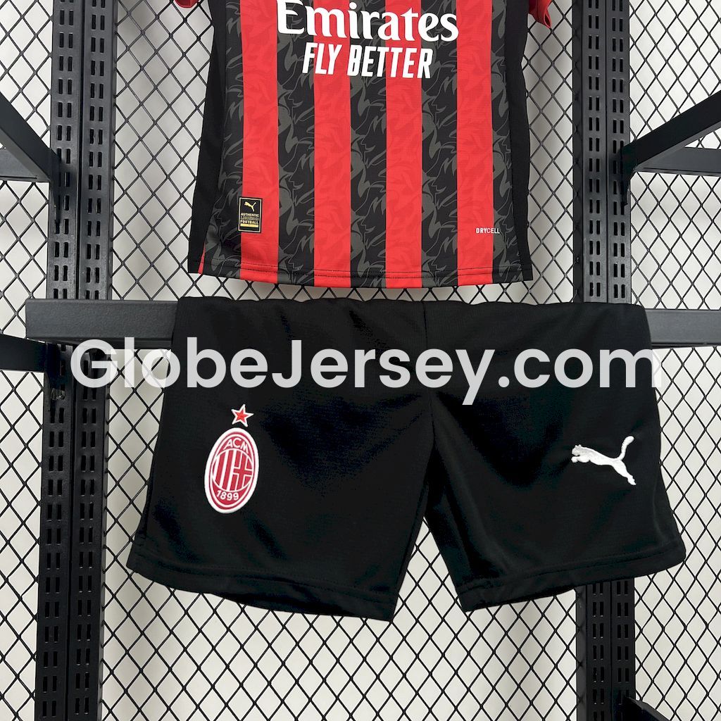 GlobeJersey-AC Milan 25-26 Home Kids Kit