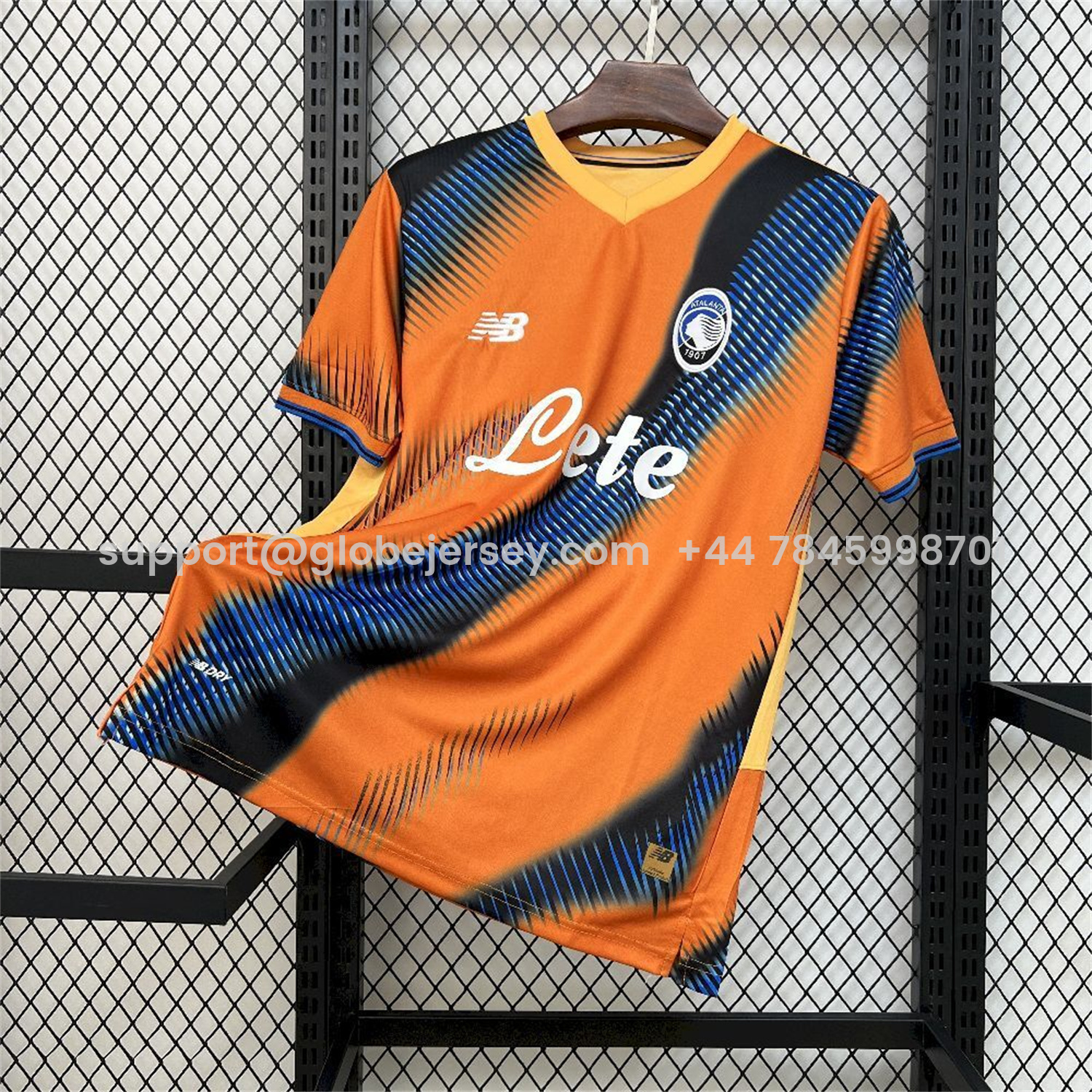 GlobeJersey-Atalanta 25-26 Third Orange And Blue Jersey - Fans Version