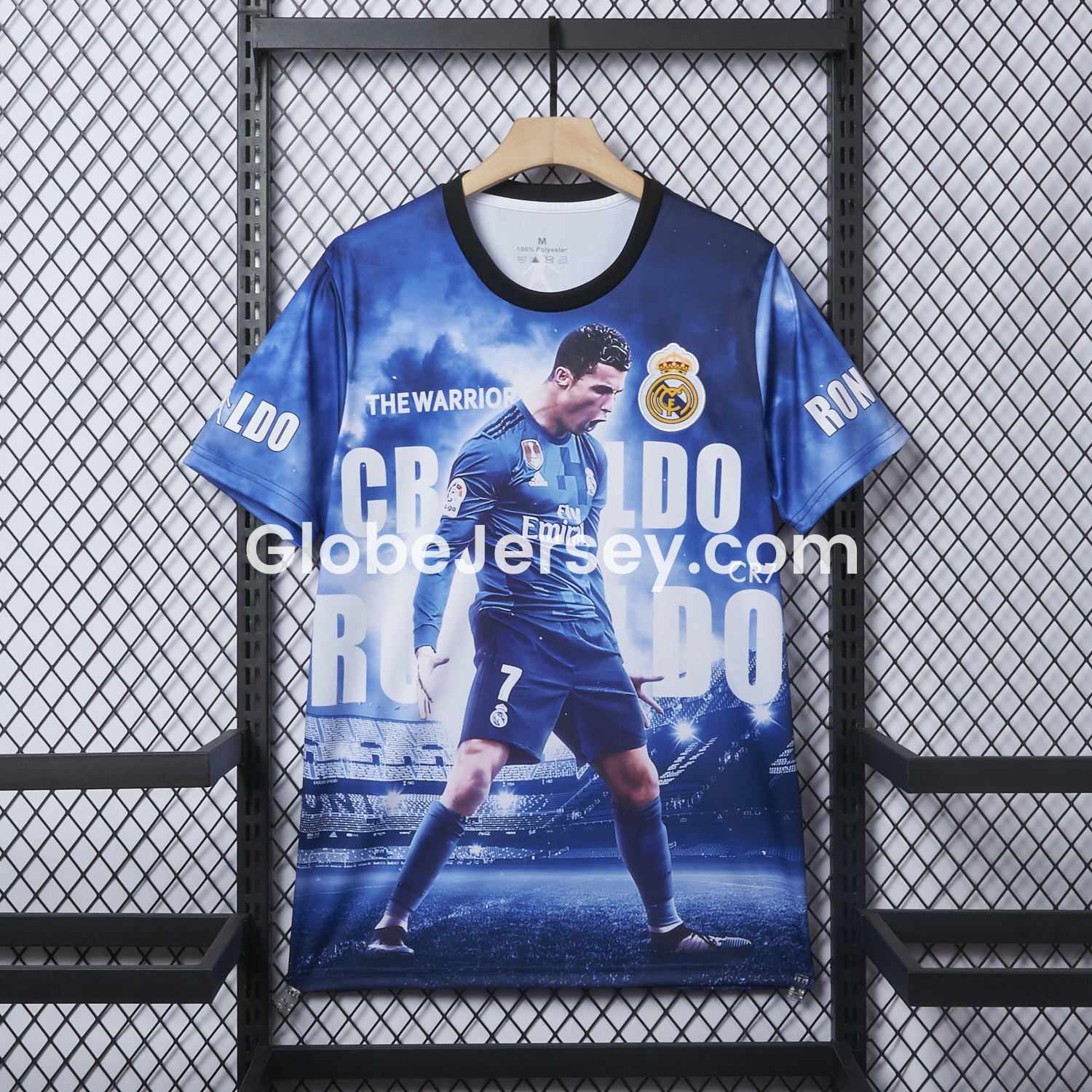 GlobeJersey-Cristiano Ronaldo Real Madrid 2017-18 Away Career Commemorative Jersey - Fans Version