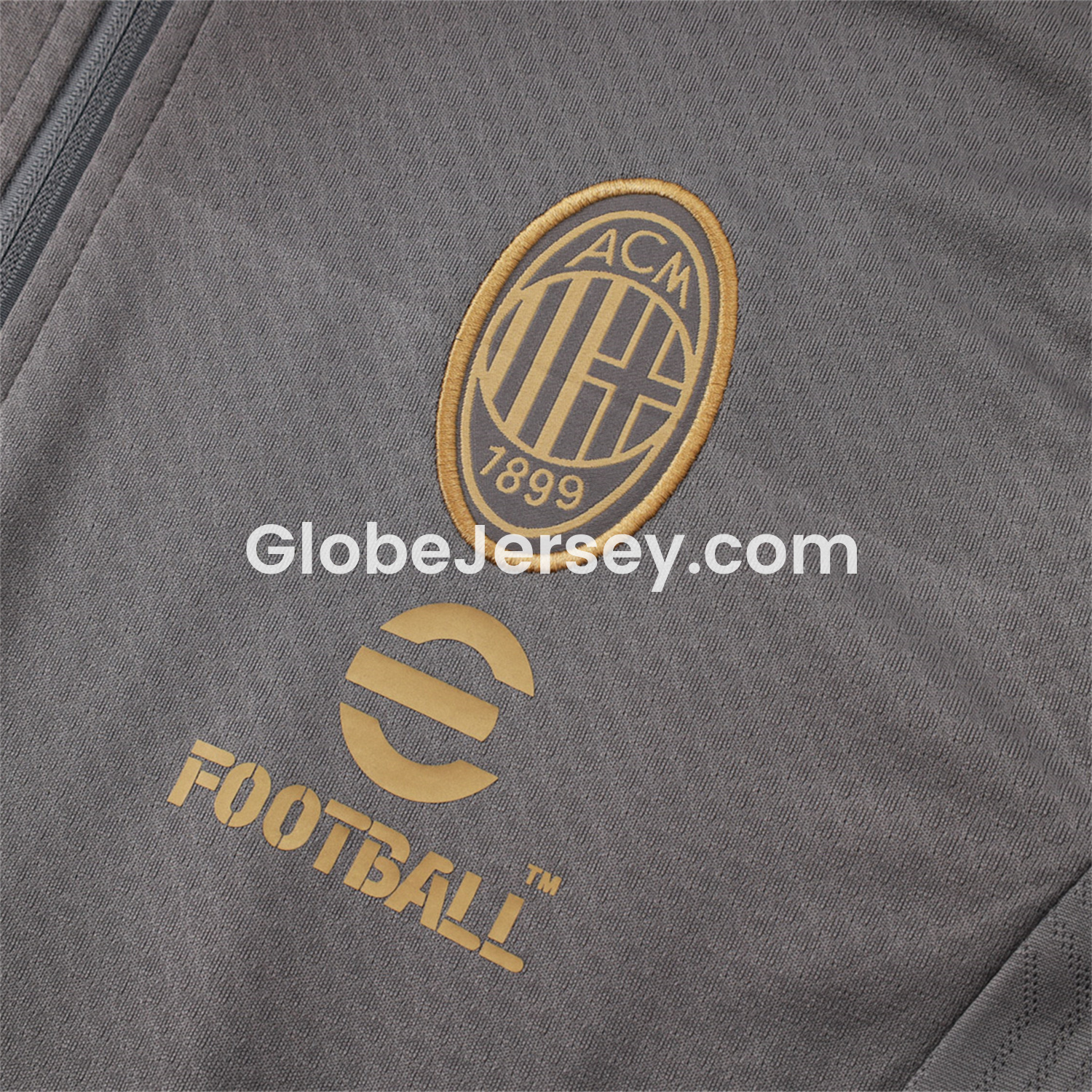 GlobeJersey-AC Milan 25-26 Jacket Training Tracksuit - Grey top & Grey Pants