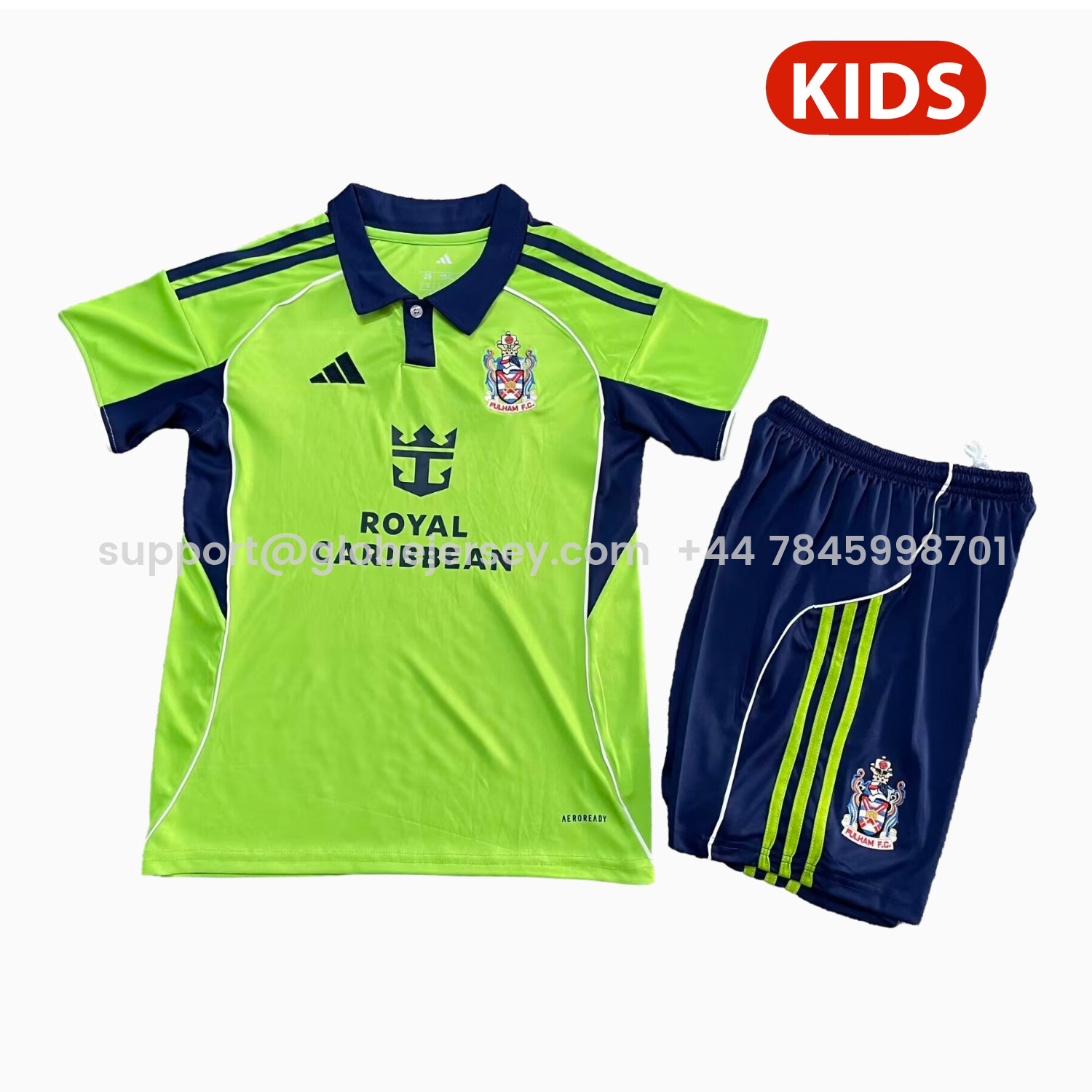 GlobeJersey-Fulham 25-26 Away Green Kids Kit