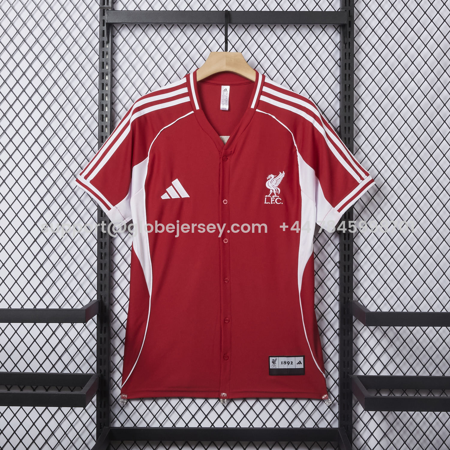 GlobeJersey-Liver.pool 25-26 Red Baseball Jersey