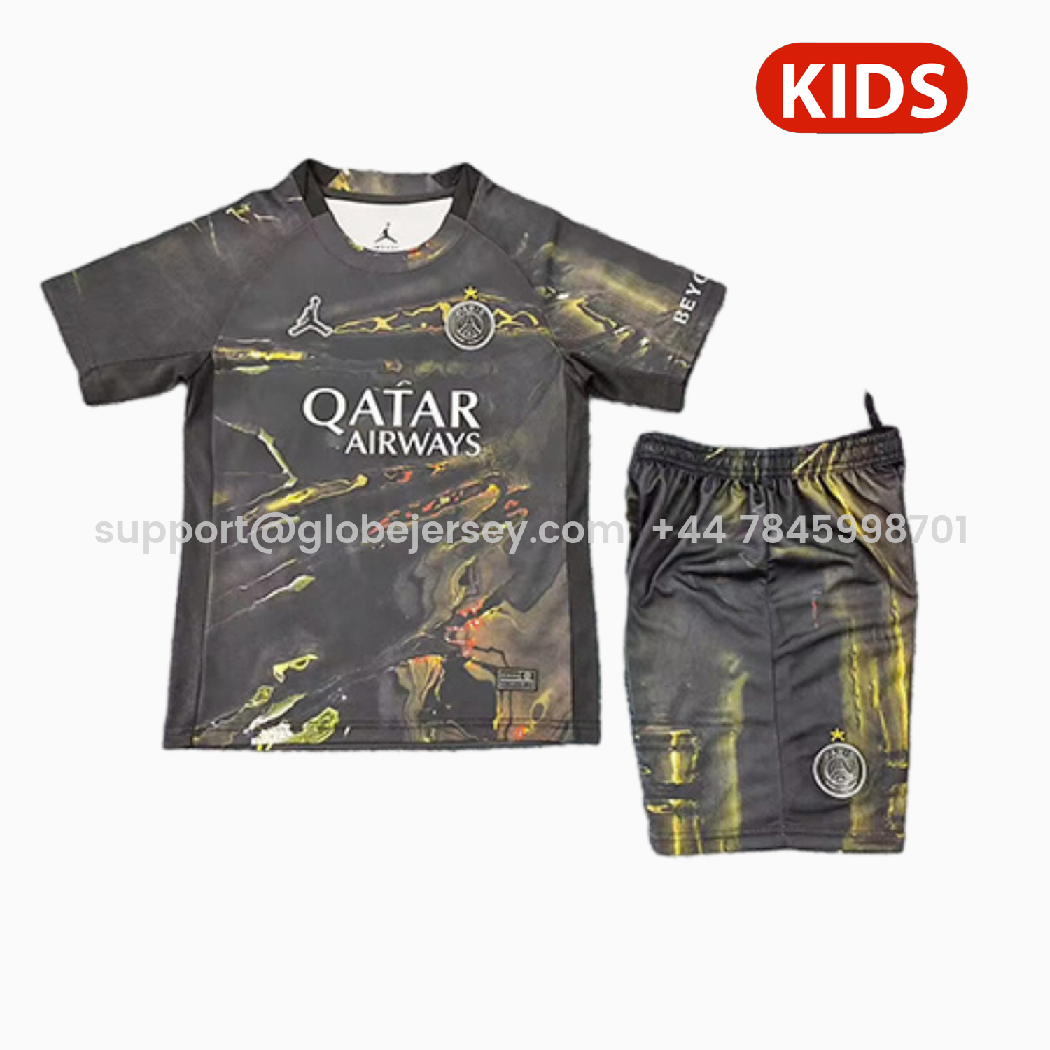 GlobeJersey-Paris Saint-Germain PSG 25-26 Night Version Fifth Kids Kit